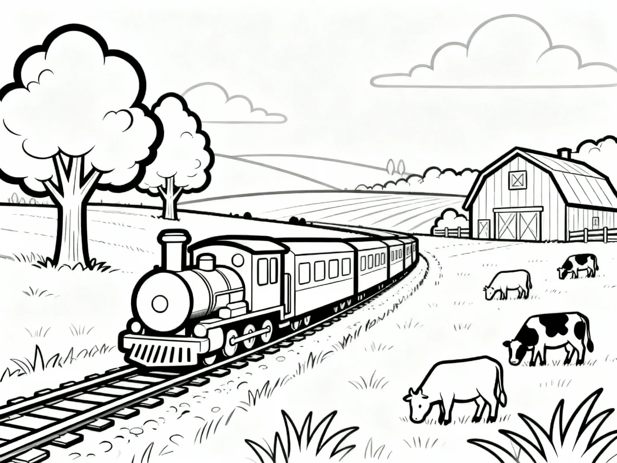 Train in the Countryside