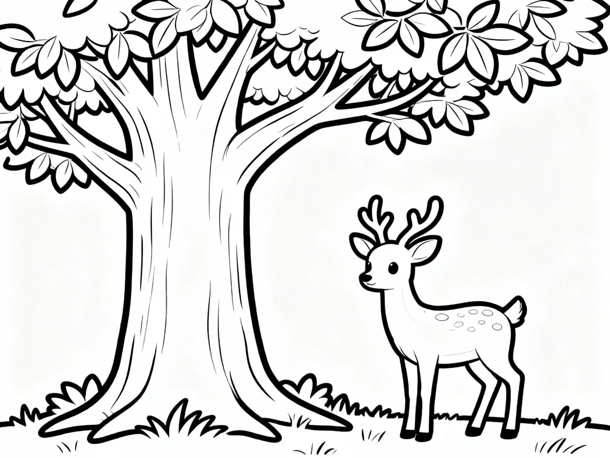 Tree with Deer