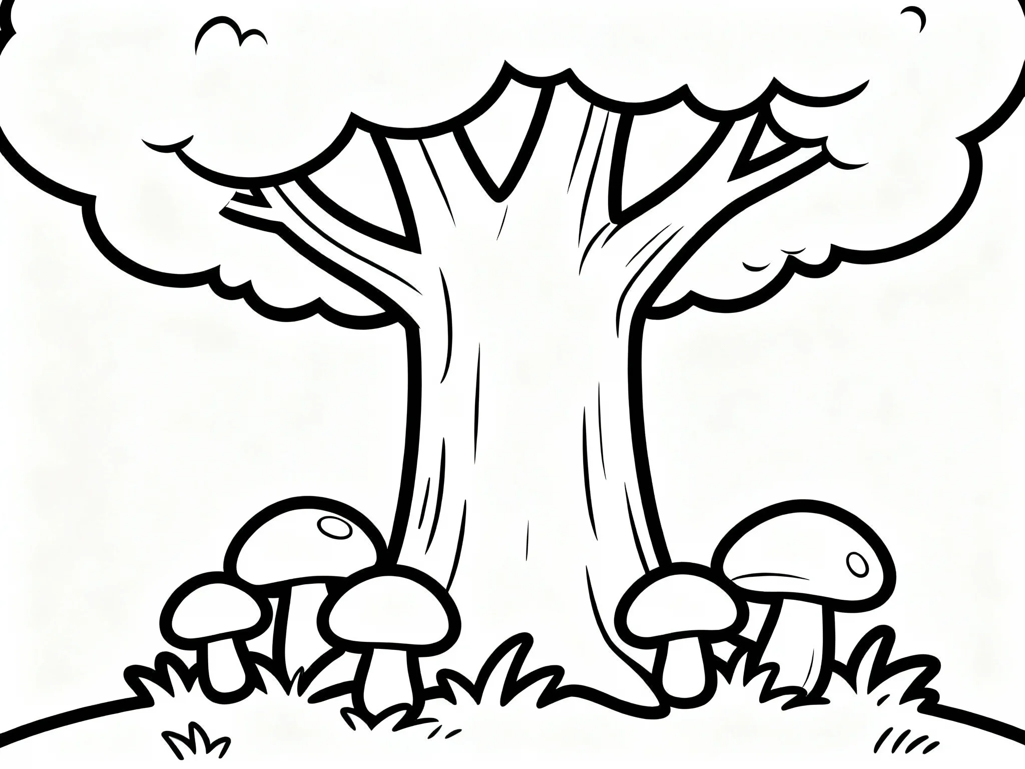 Tree with Mushrooms