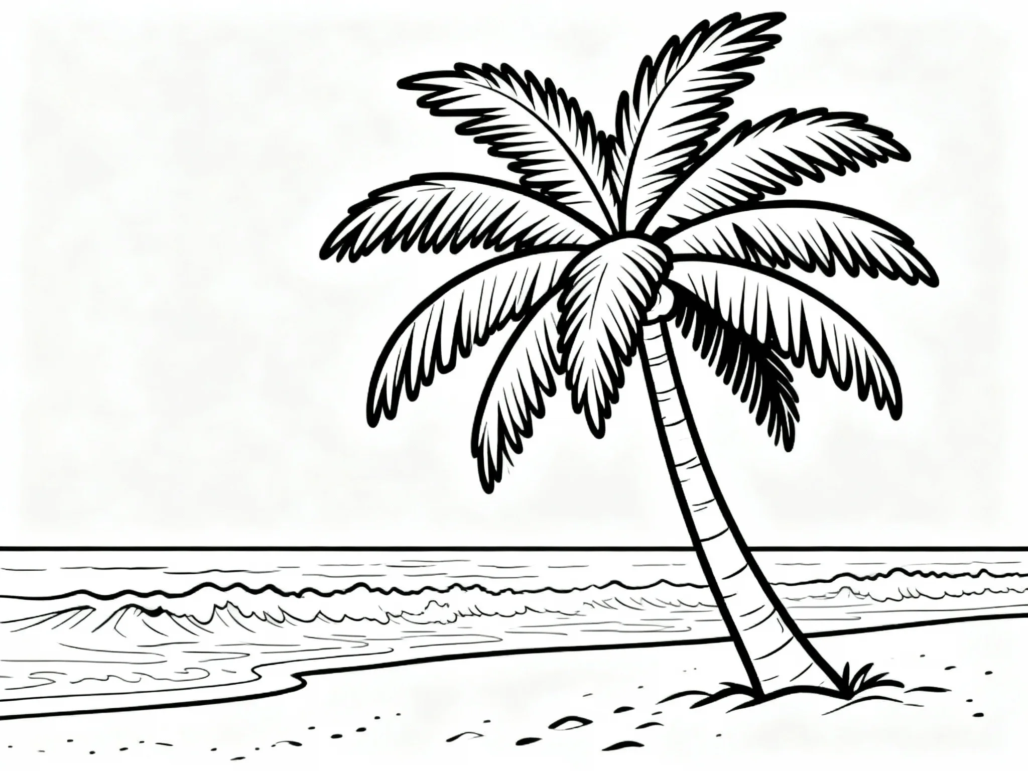 Palm Tree on Beach