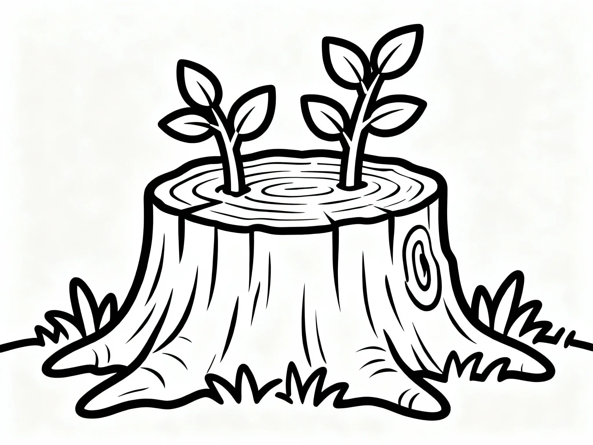 Tree Stump with New Growth