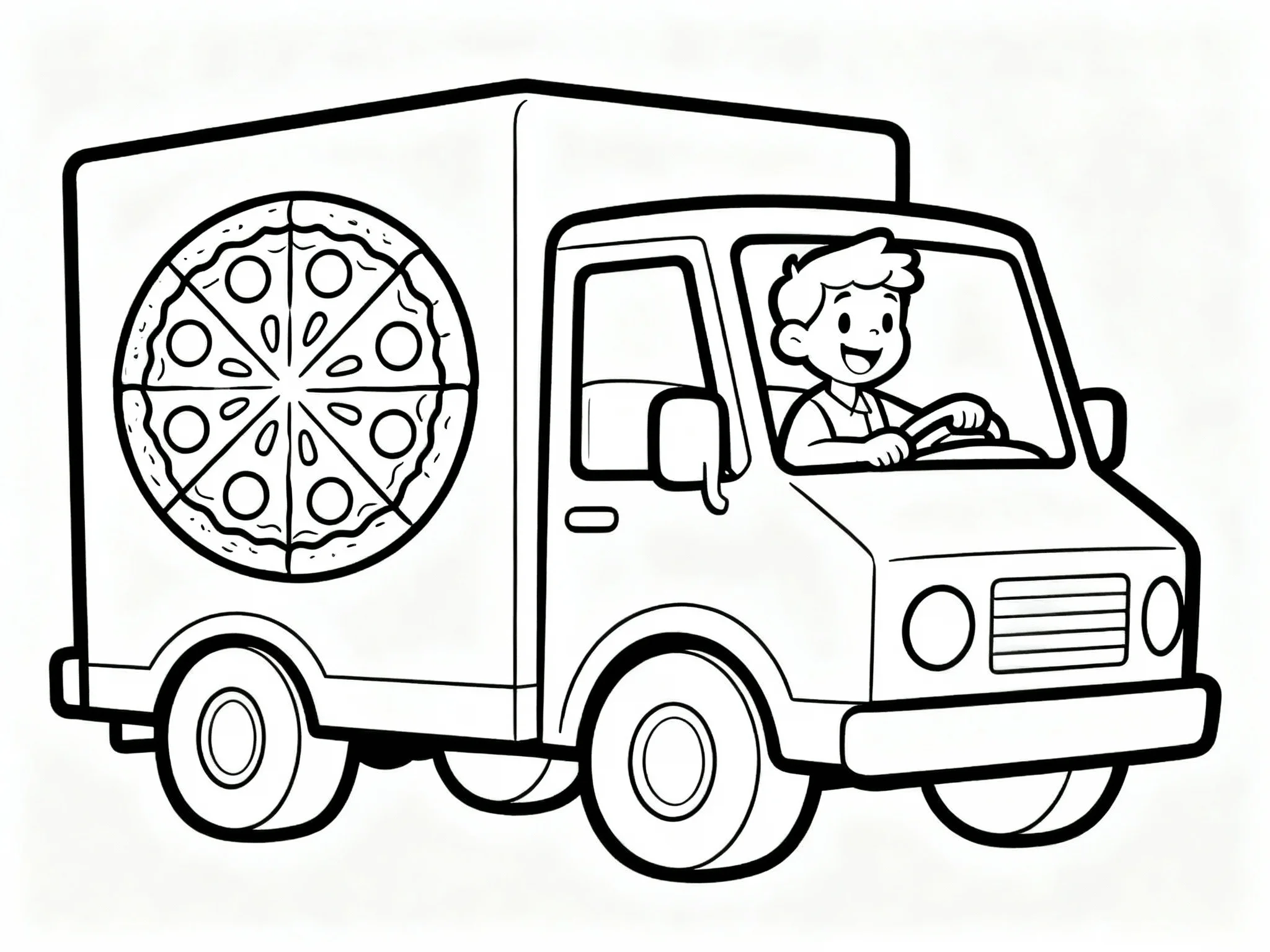 Delivery Pizza Truck