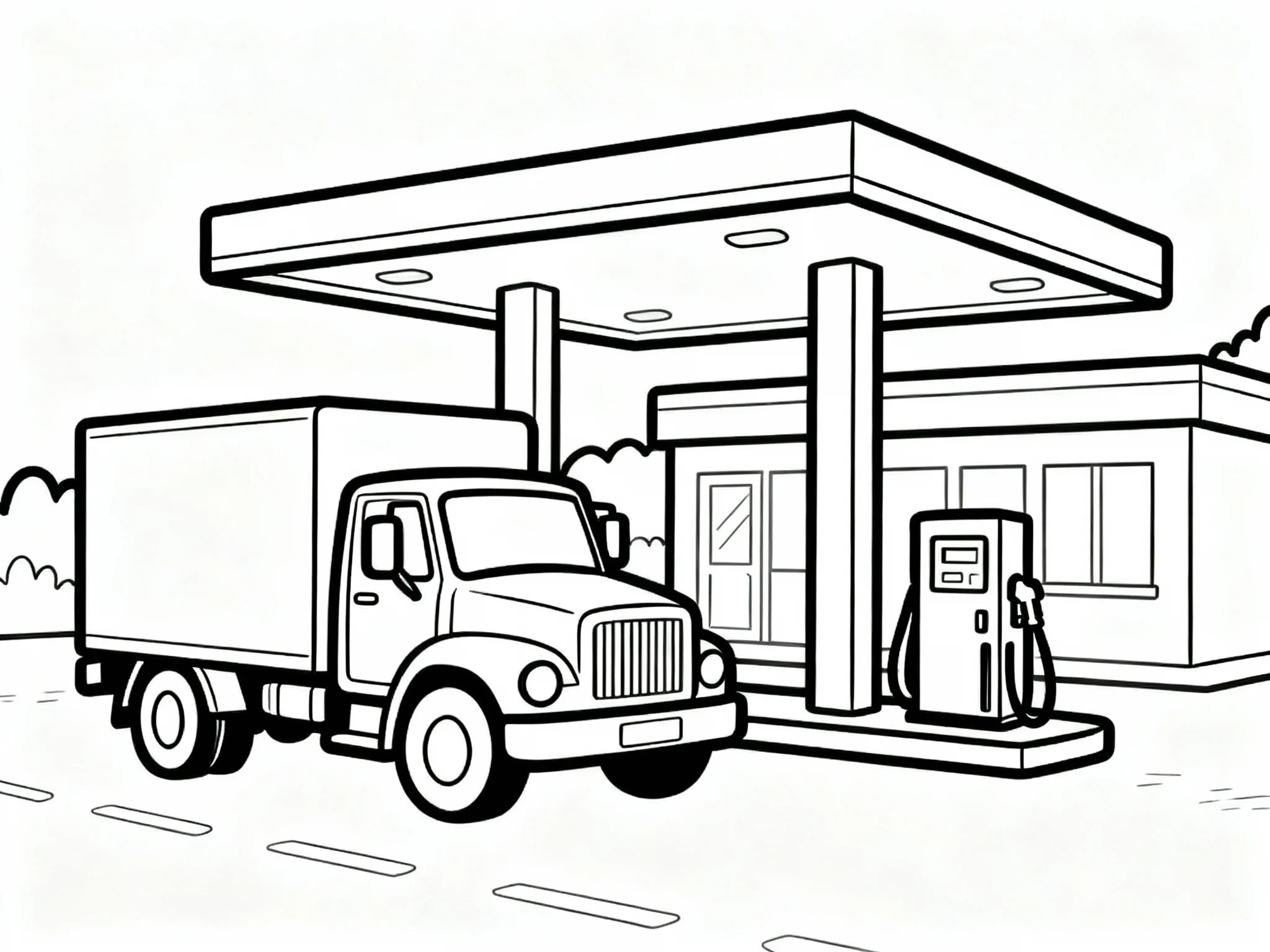 Truck at Gas Station