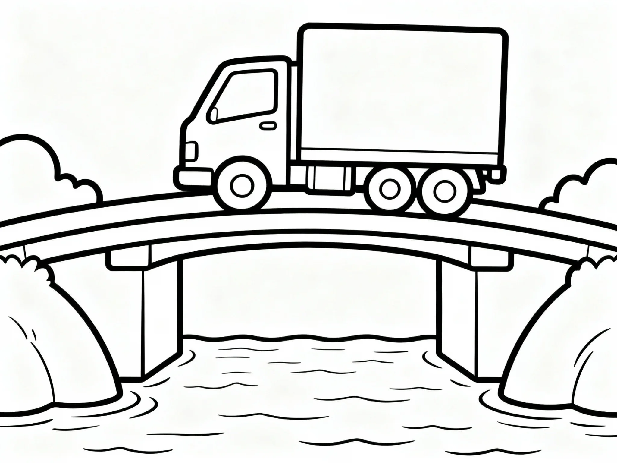 Truck Crossing Bridge