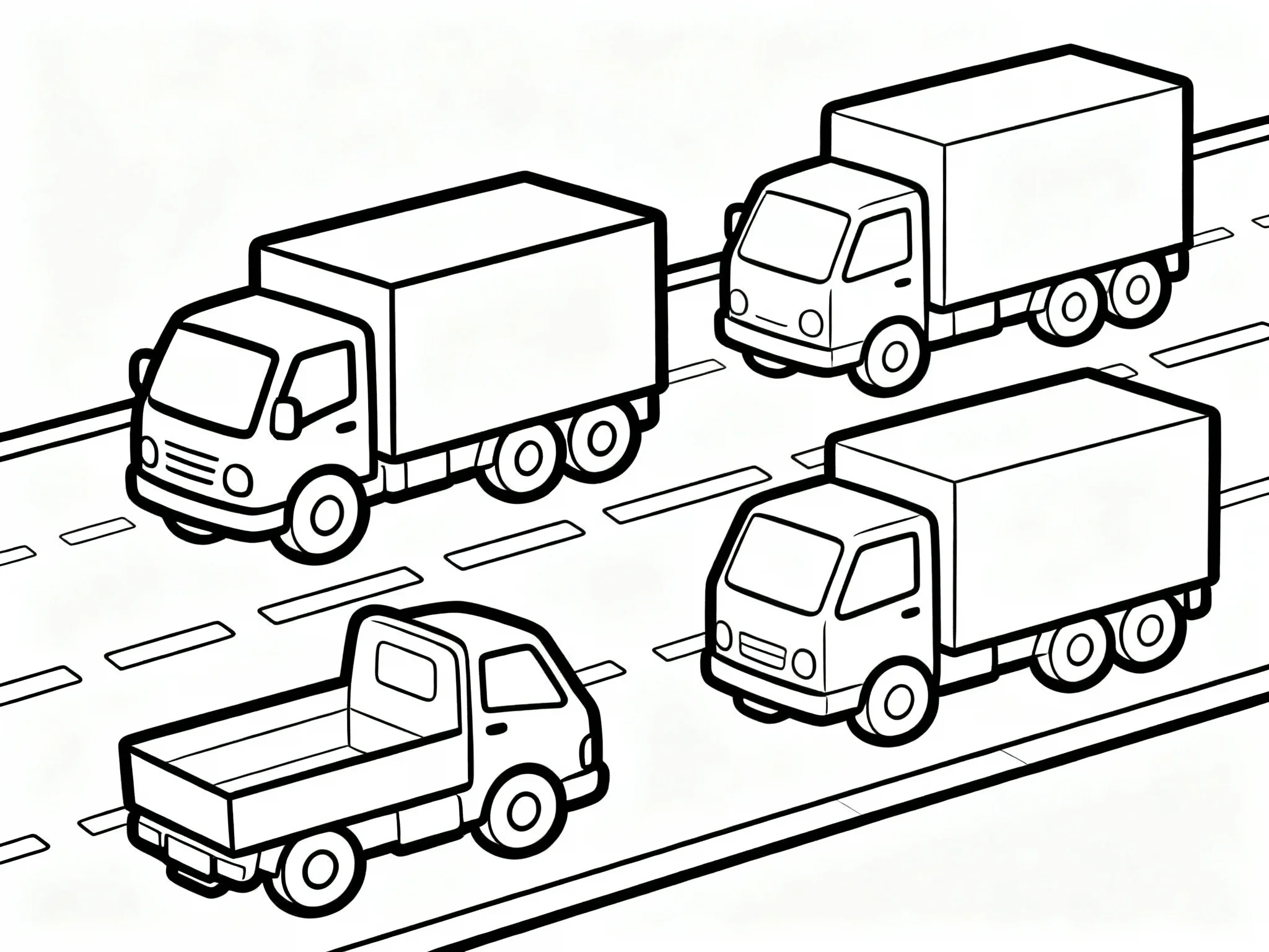 Multiple Trucks Traffic