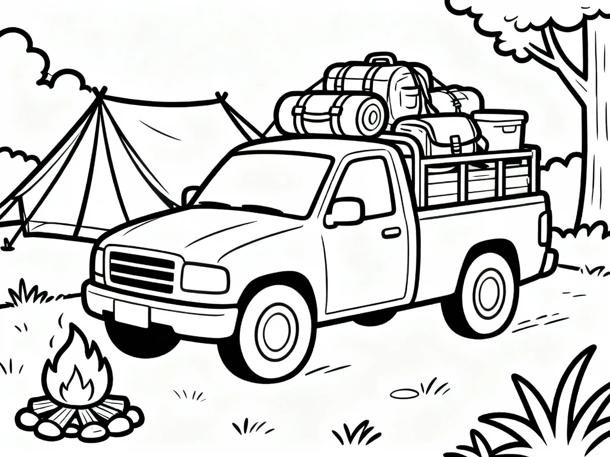 Truck with Camping Gear