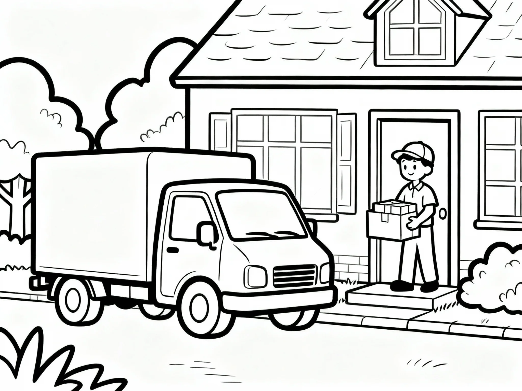 Truck Making Delivery