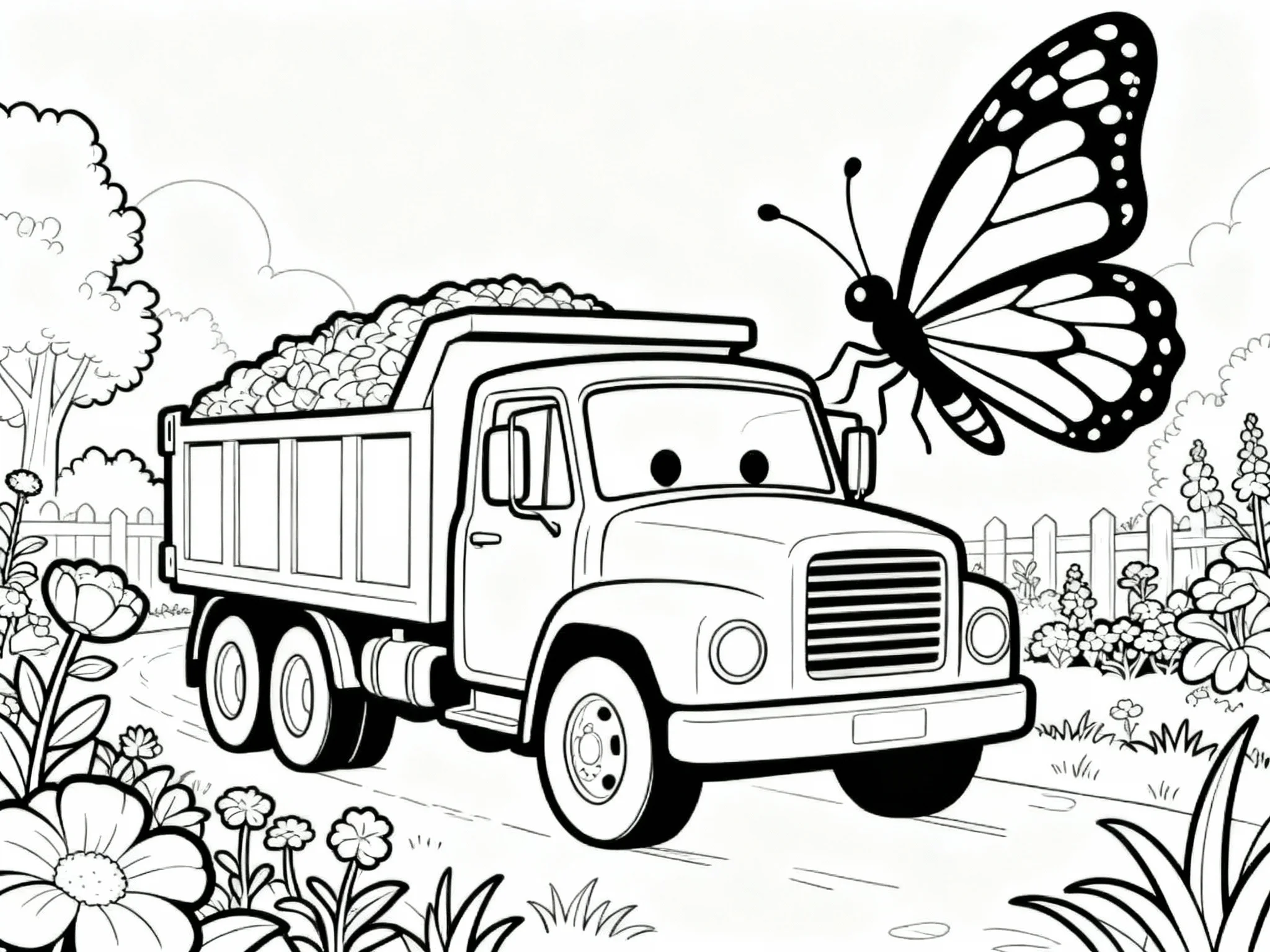 Truck with Butterfly