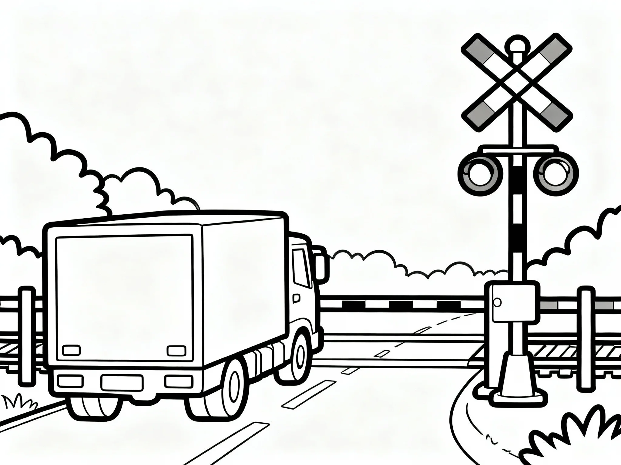 Truck on Train Crossing