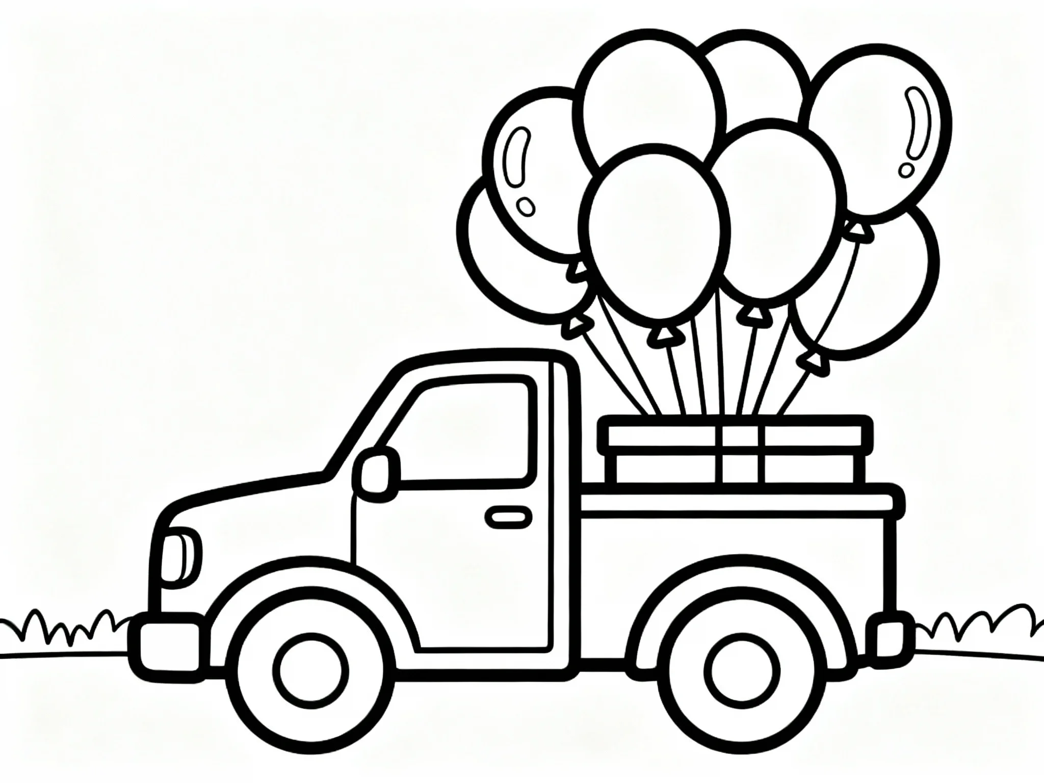 Truck with Balloons