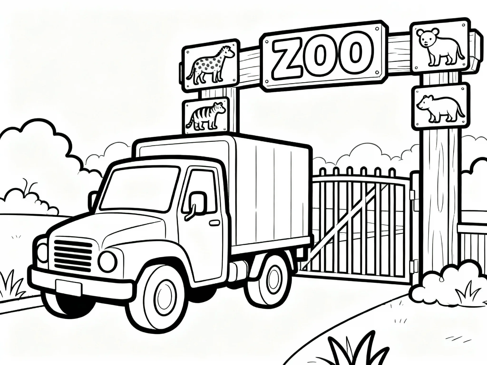 Truck at Zoo Gate