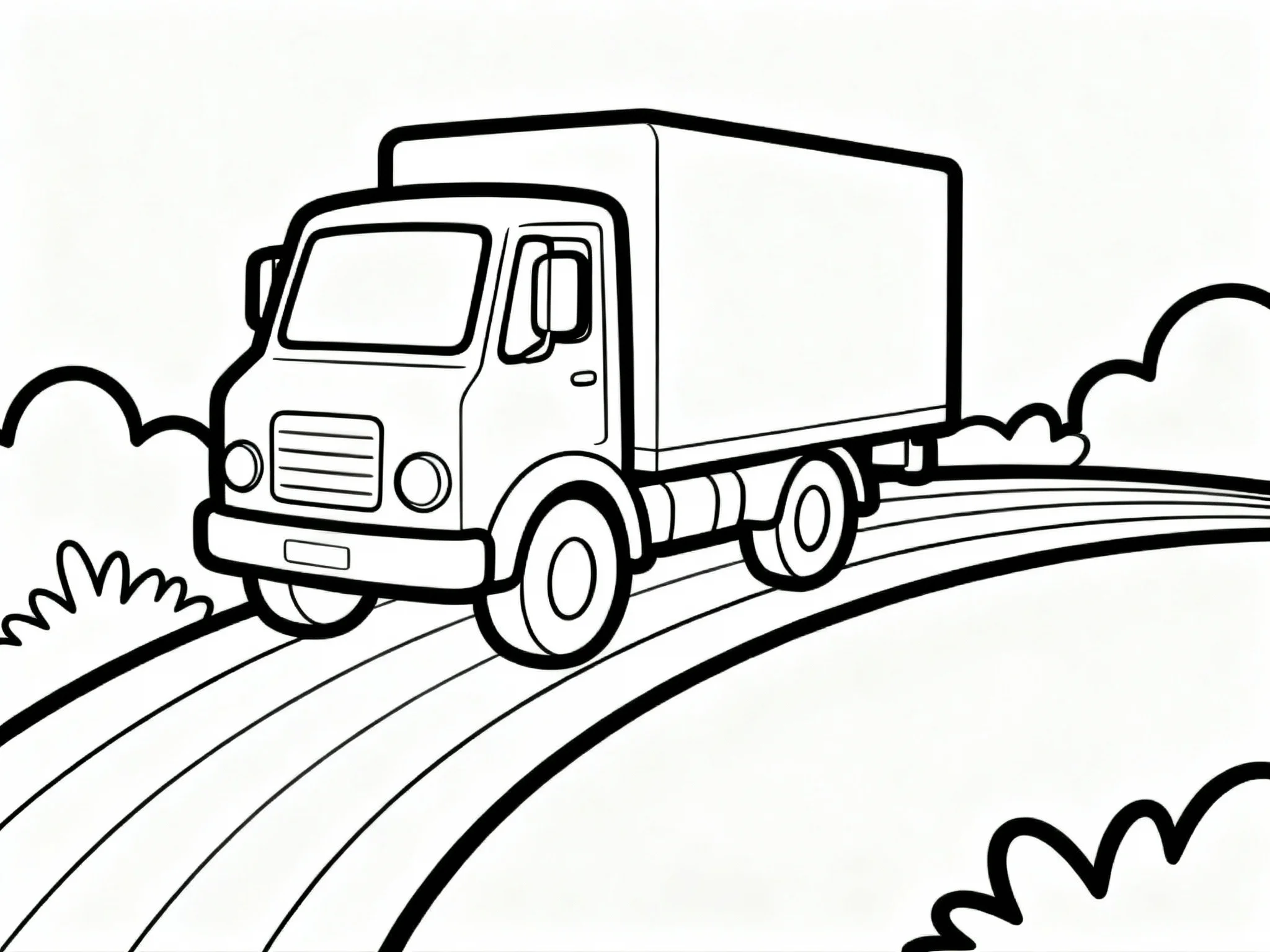 Truck with Rainbow Road