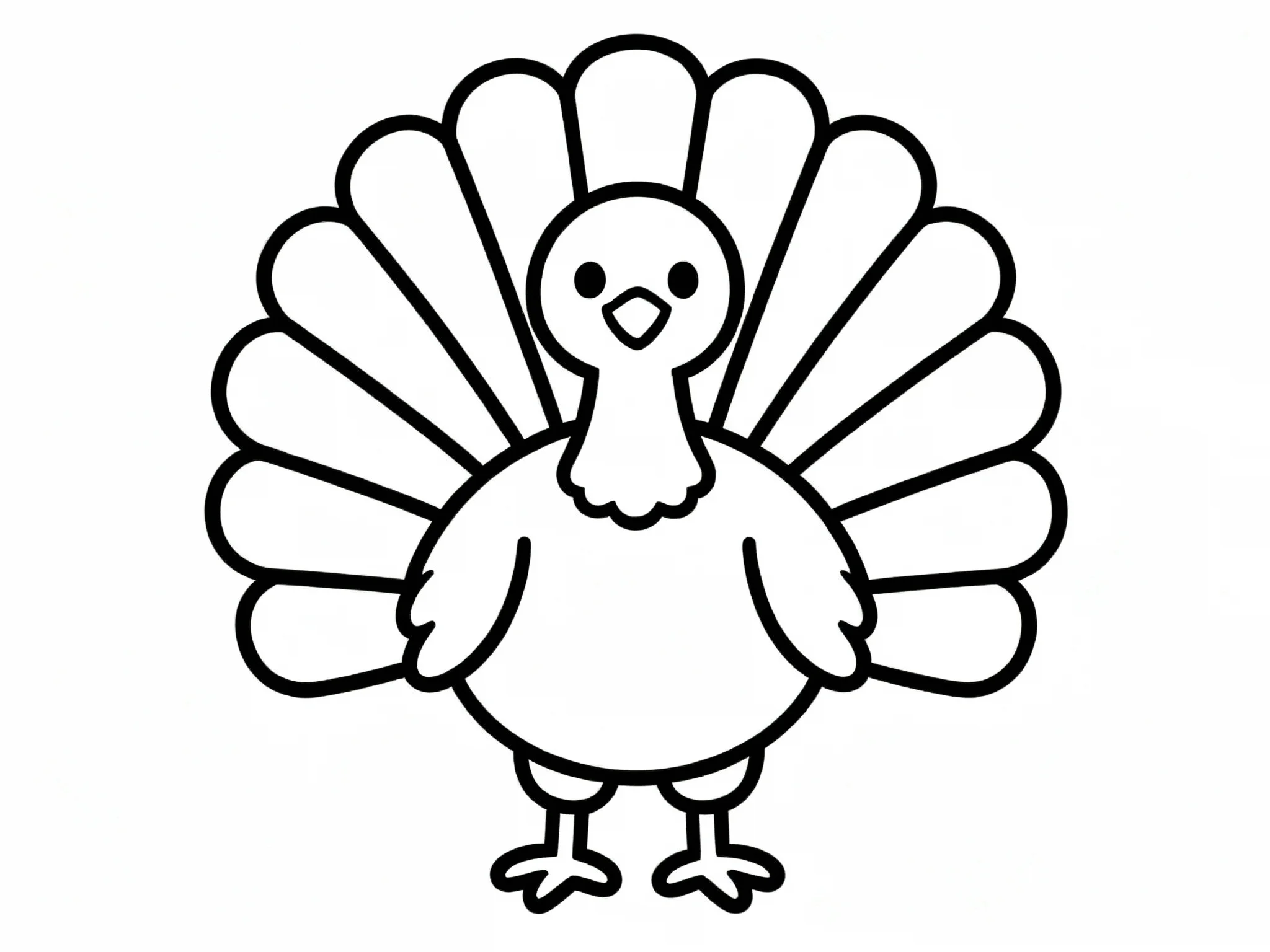 Happy Turkey with Big Tail