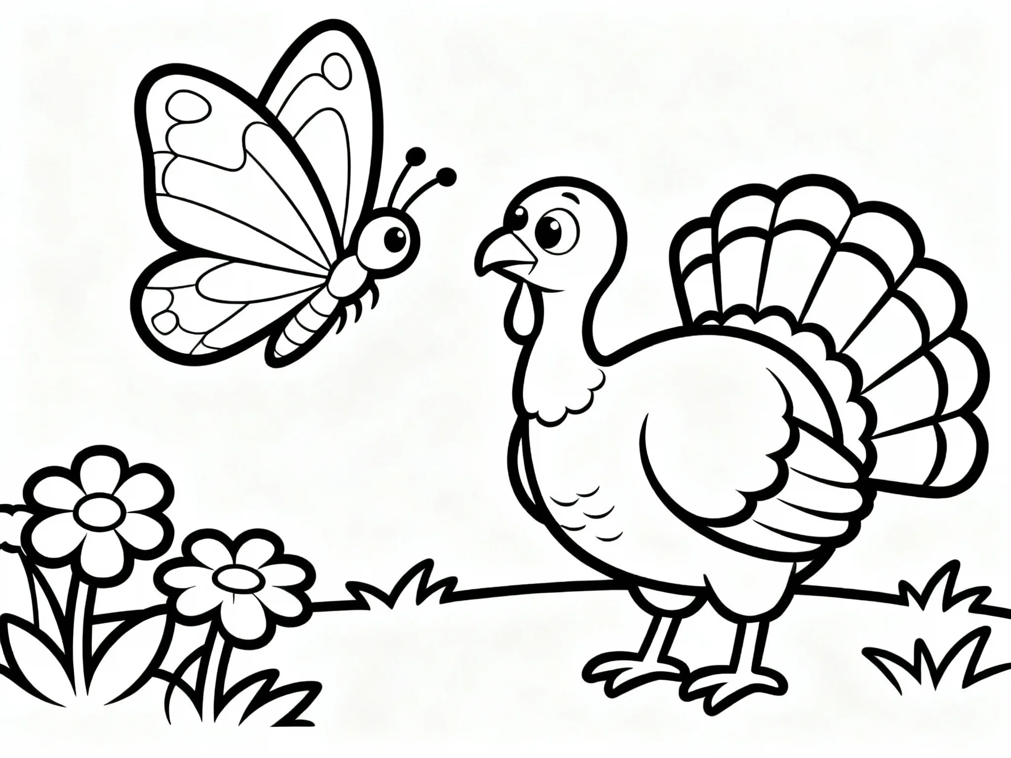 Turkey with Butterfly