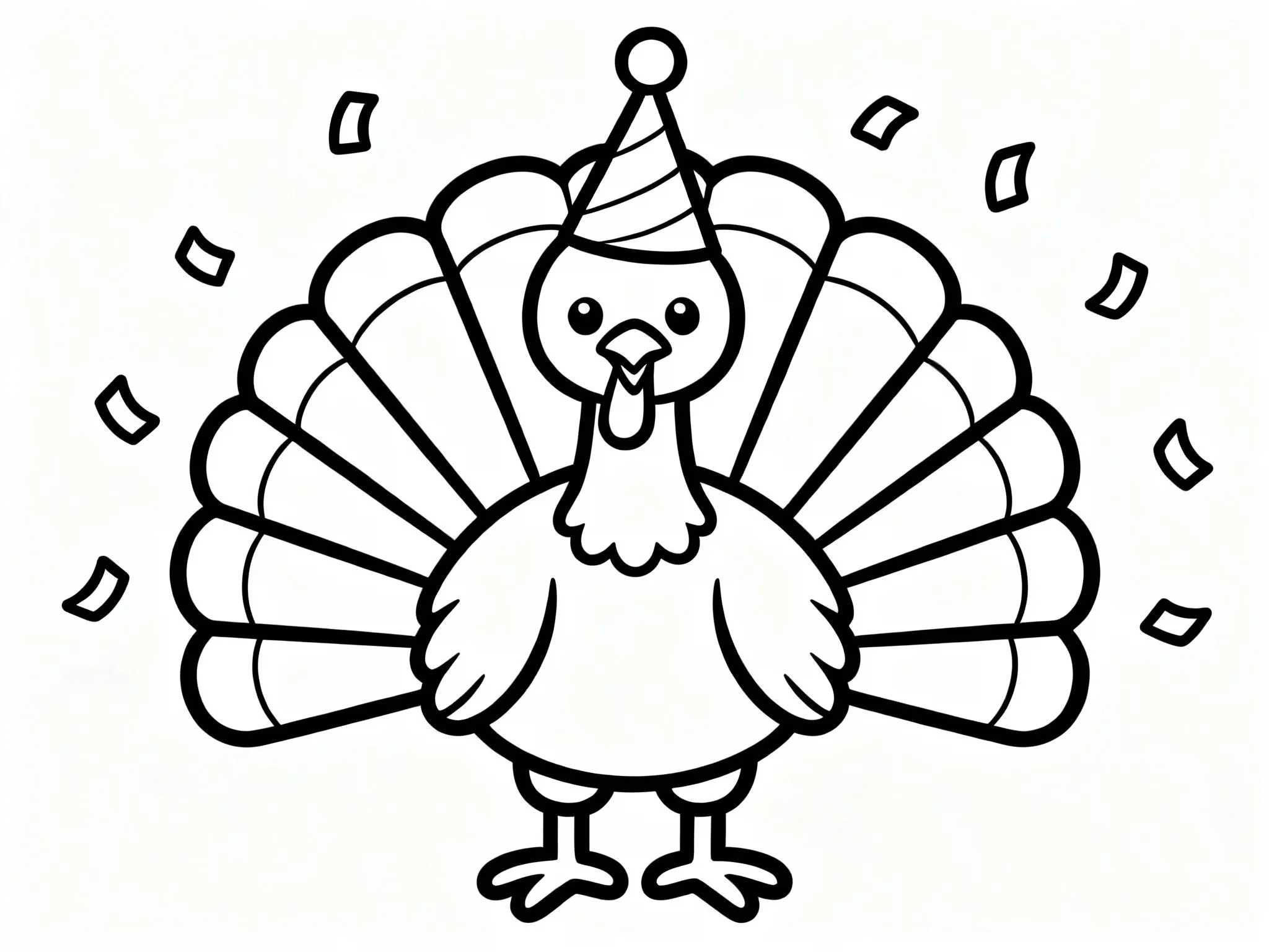 Turkey Wearing Party Hat