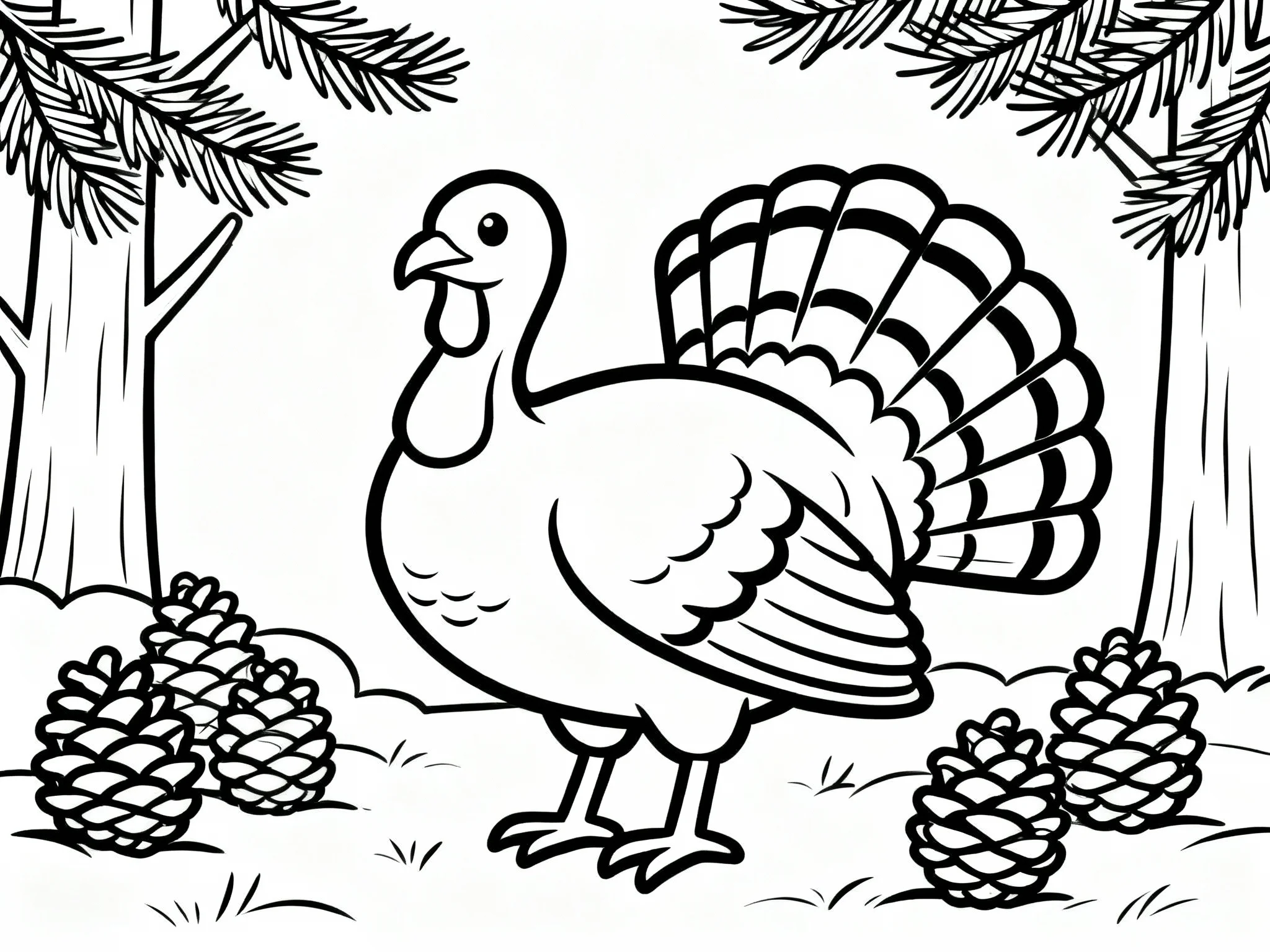 Turkey with Pinecones