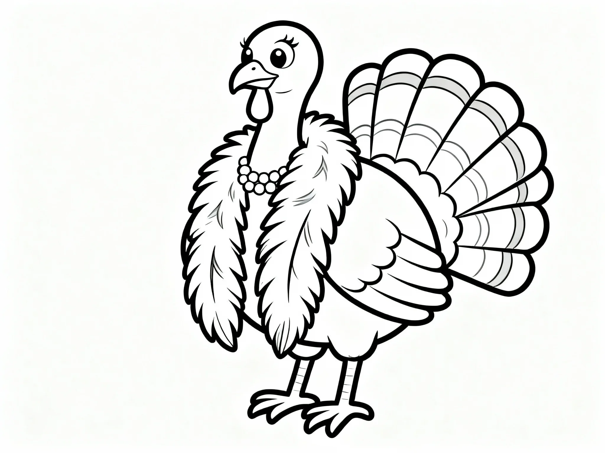 Turkey with Feather Boa