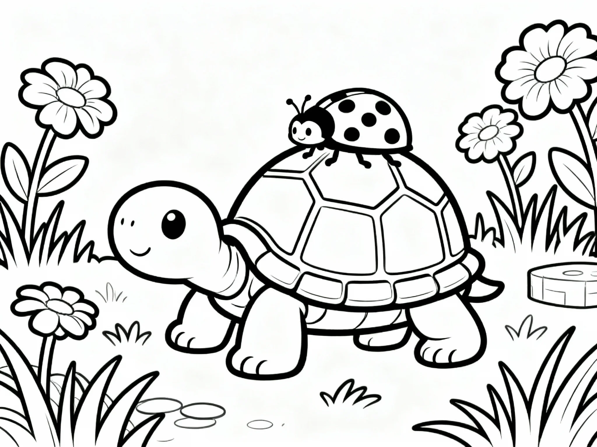 Turtle and Ladybug