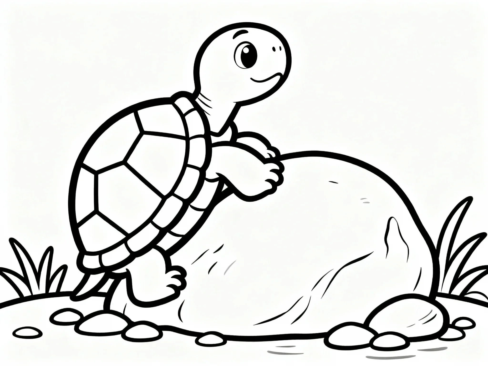 Turtle Climbing Rock