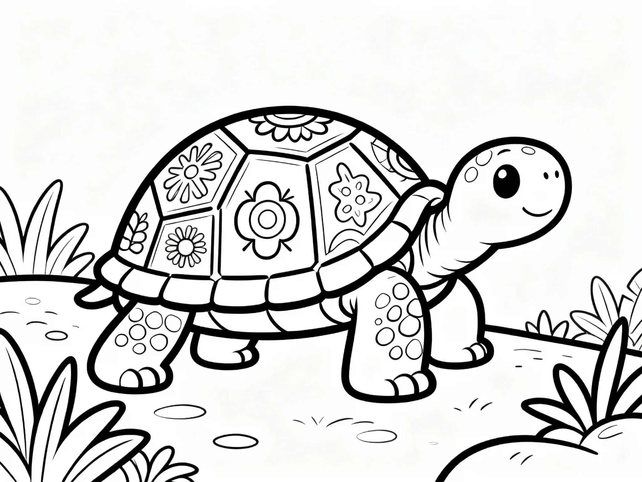 Turtle Decorated Shell