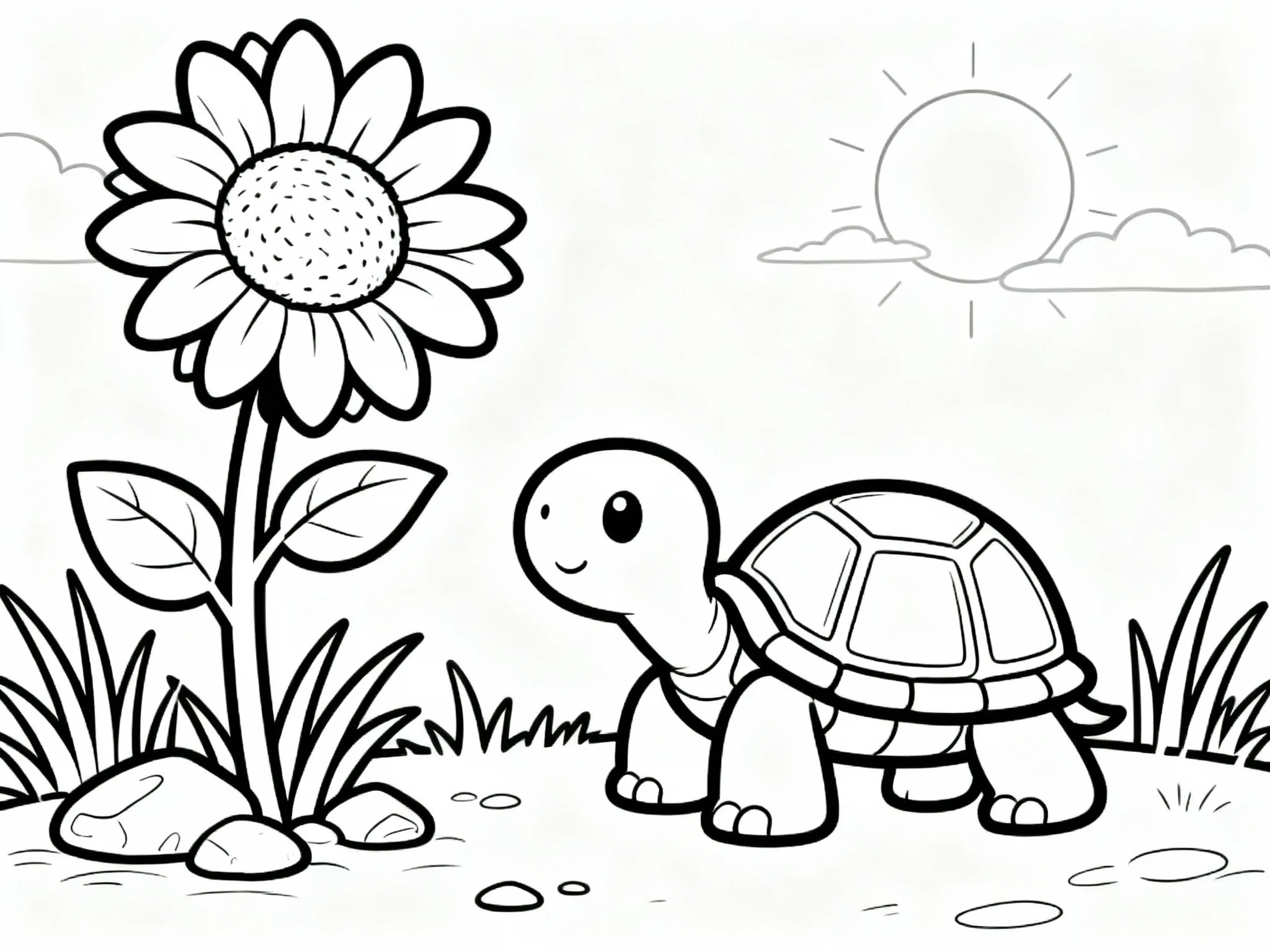 Turtle with Sunflower