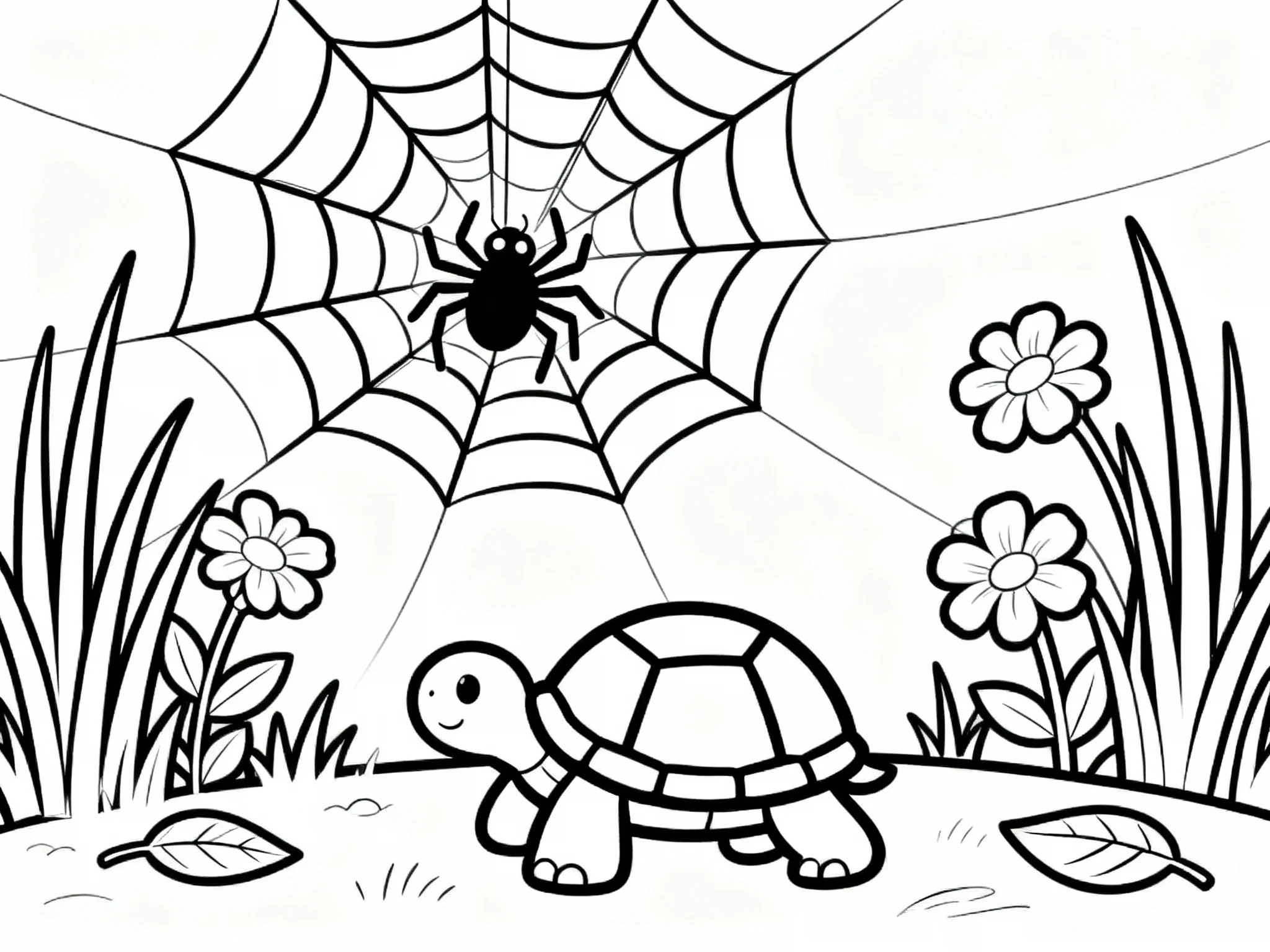 Turtle and Spider Web
