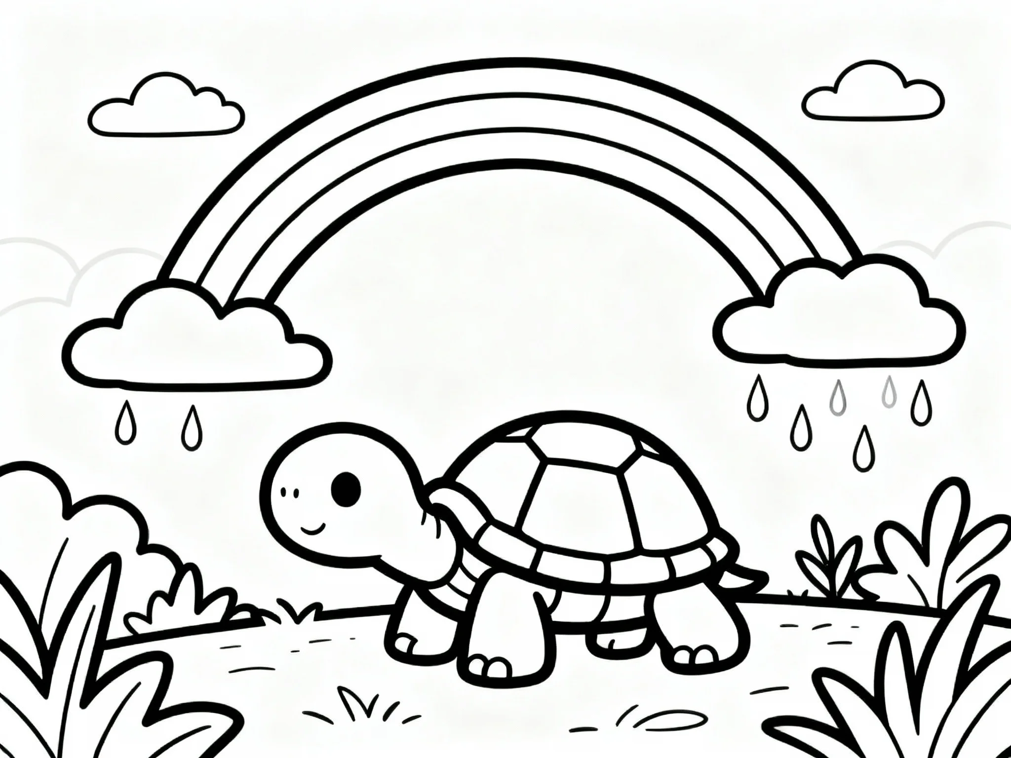 Turtle with Rainbow