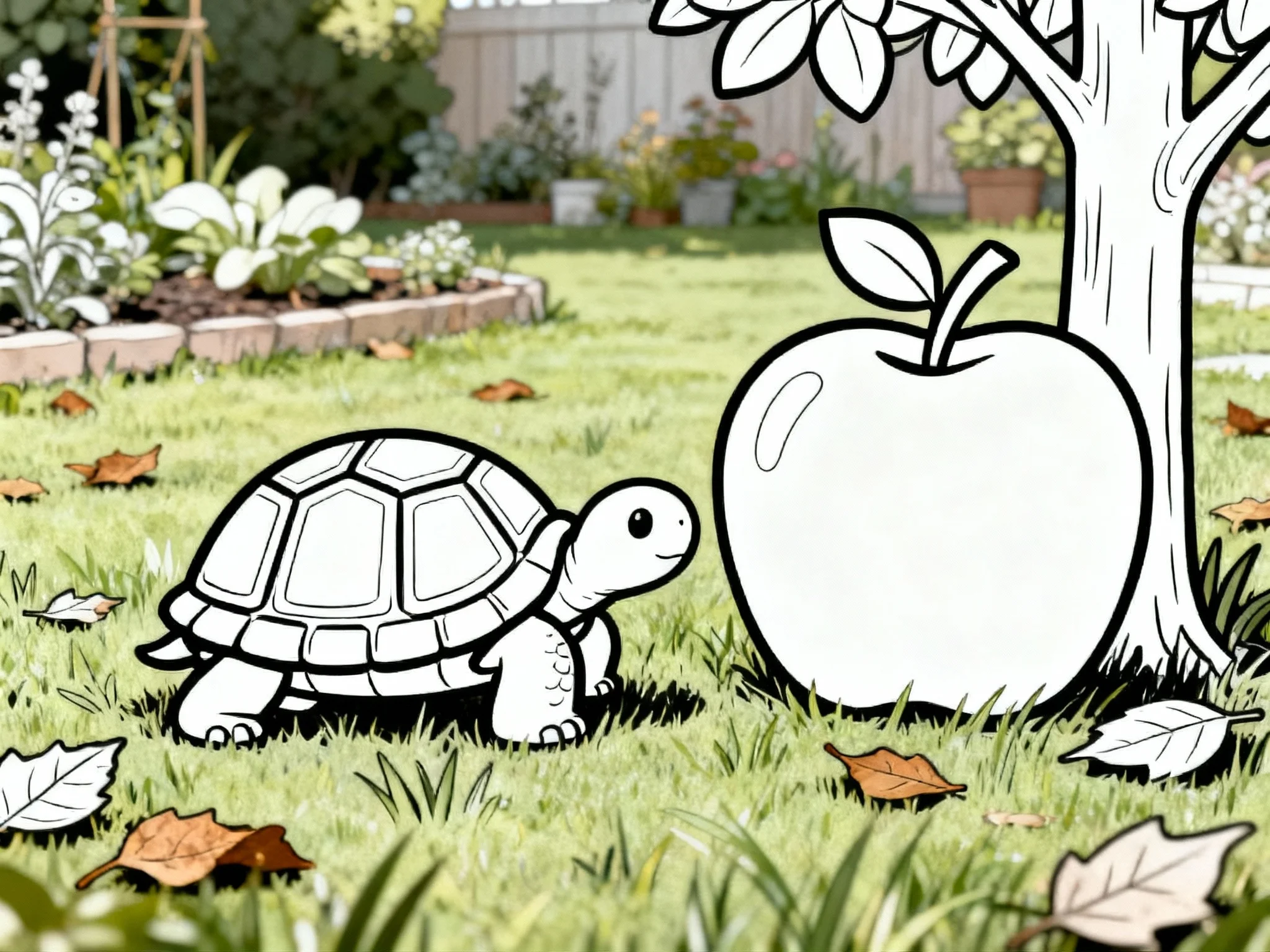 Turtle Eating Apple