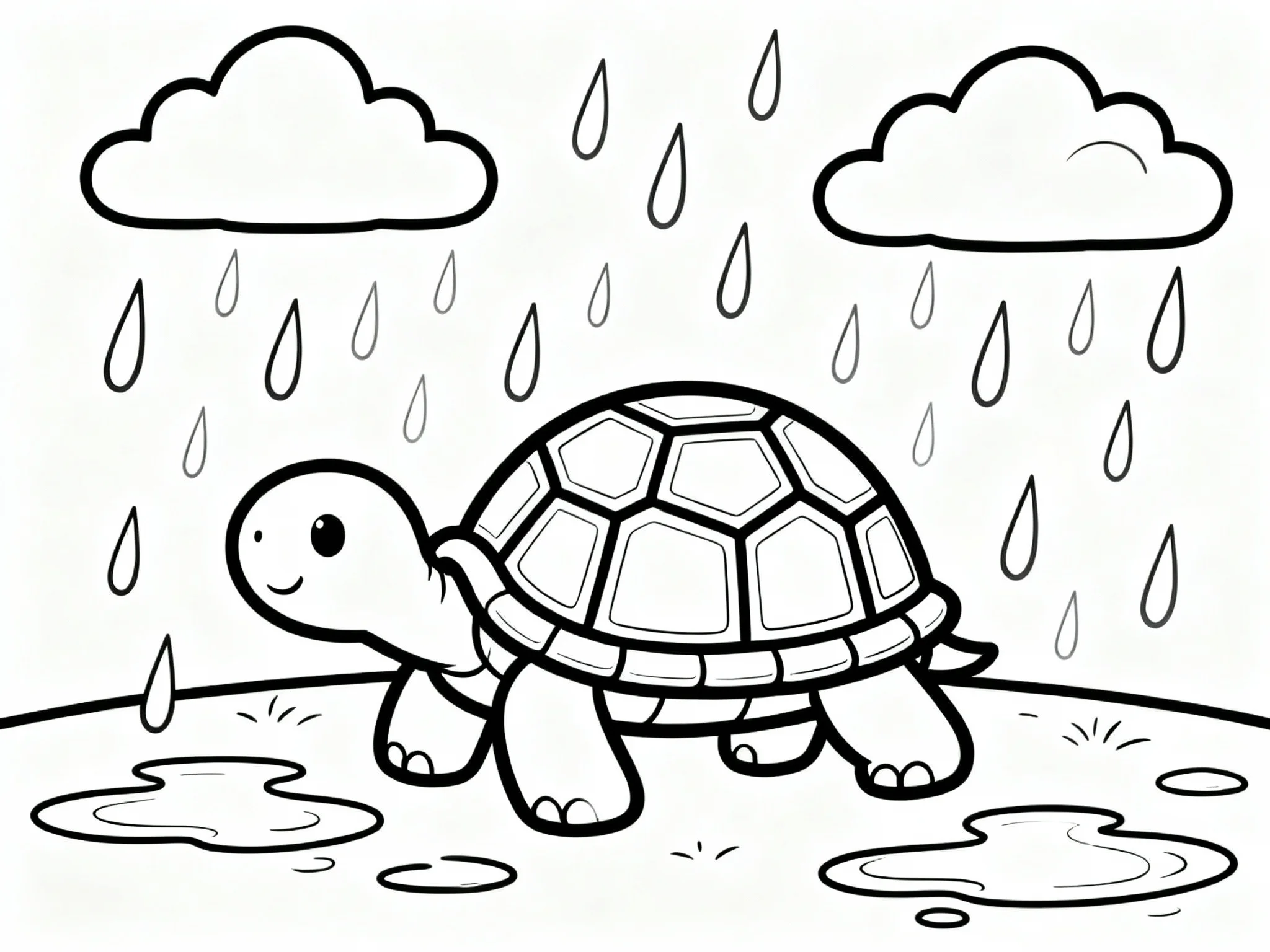 Turtle in the Rain