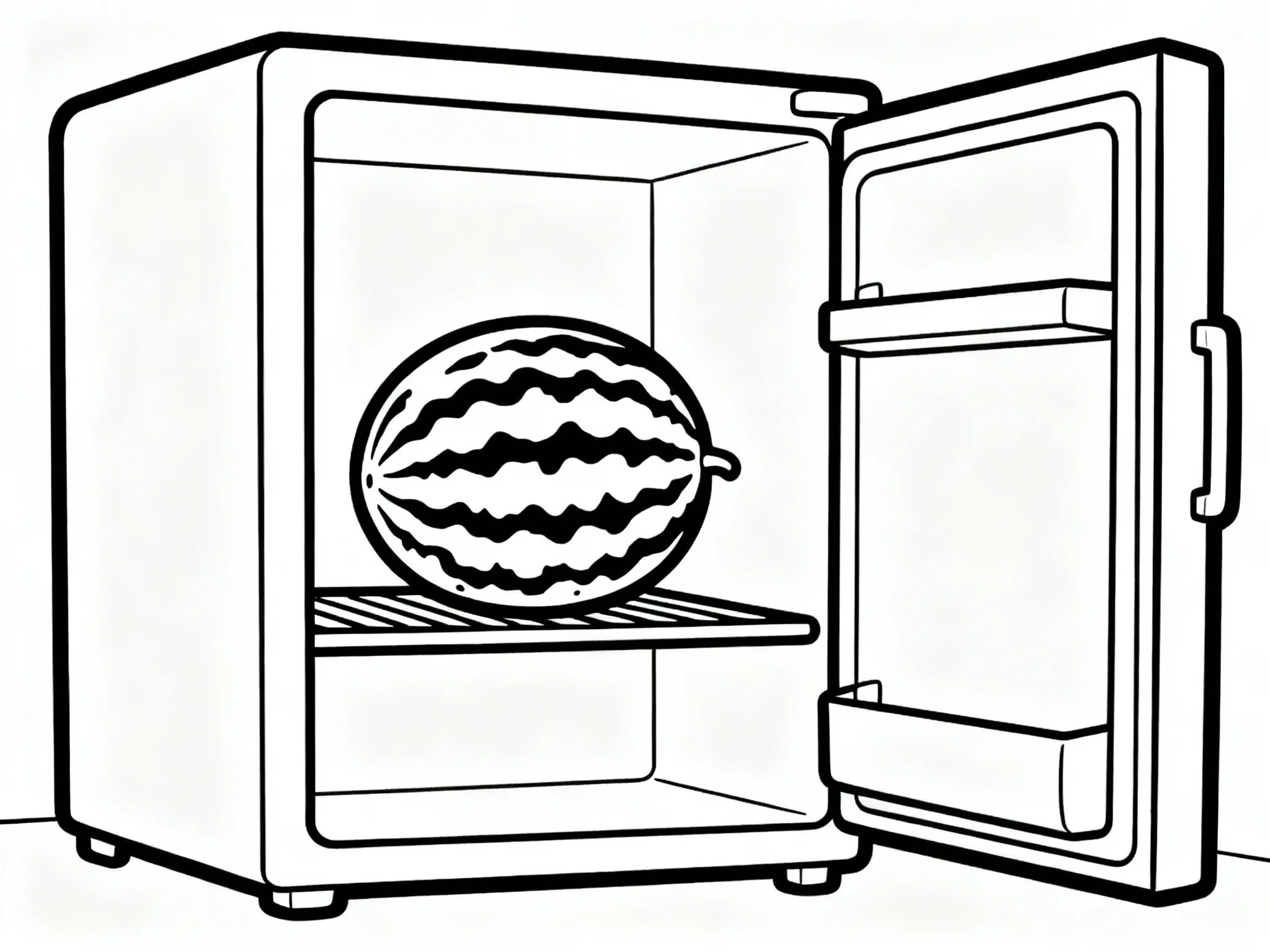 Watermelon in Refrigerator