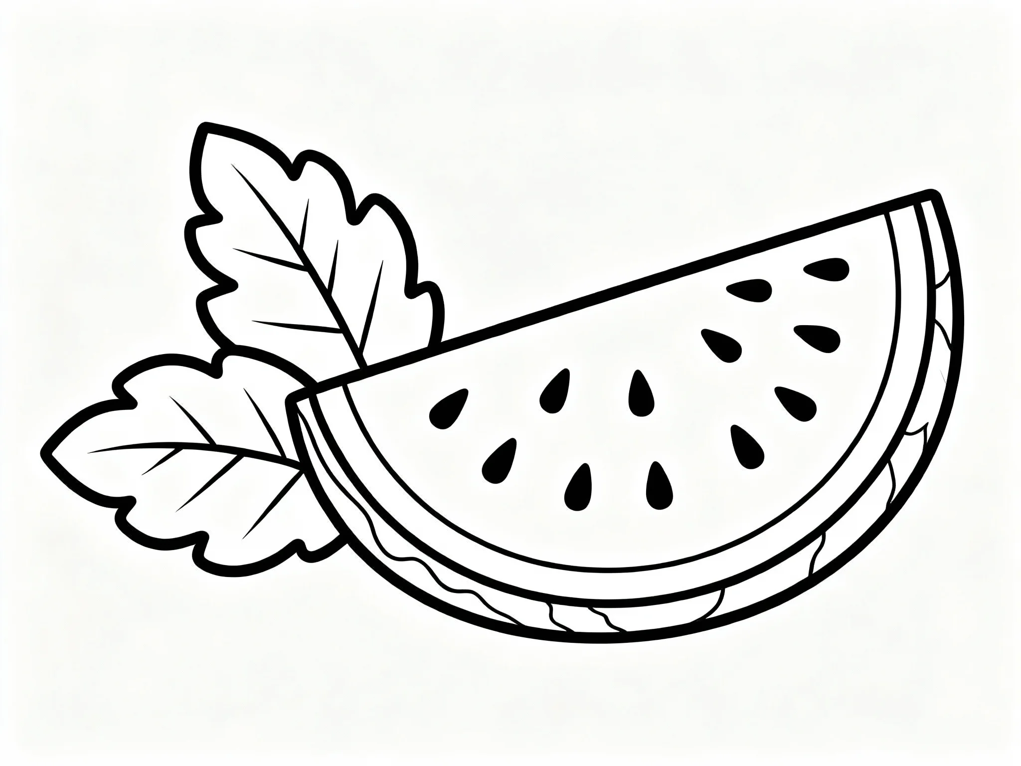 Watermelon with Leaves
