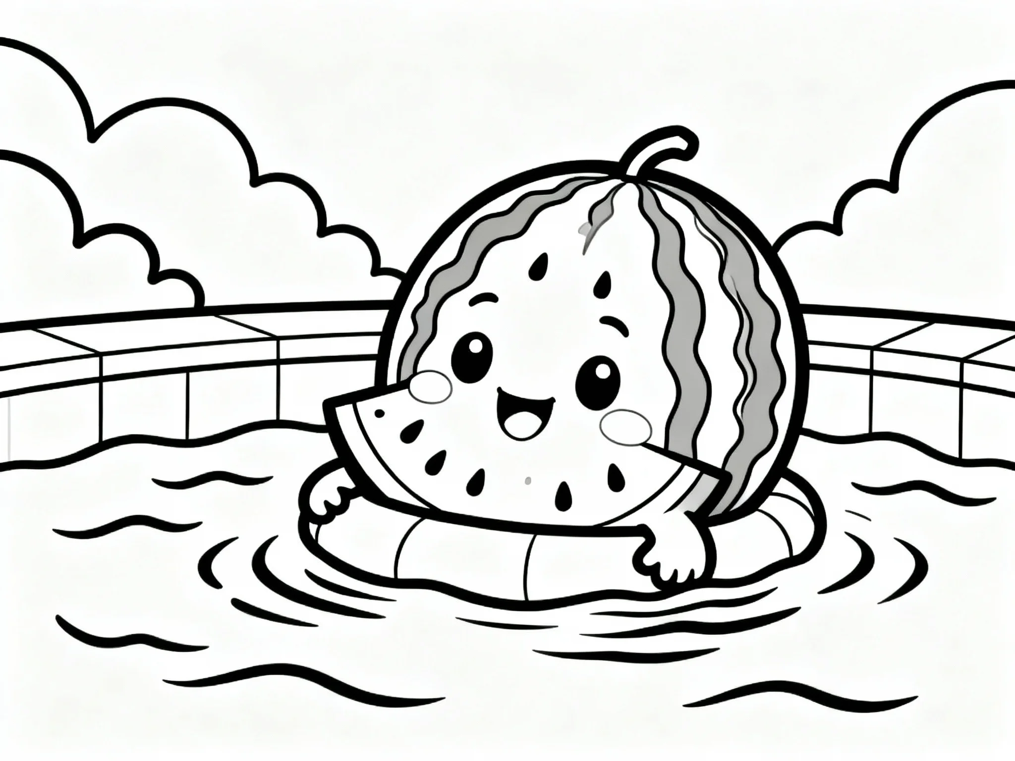 Watermelon Swimming