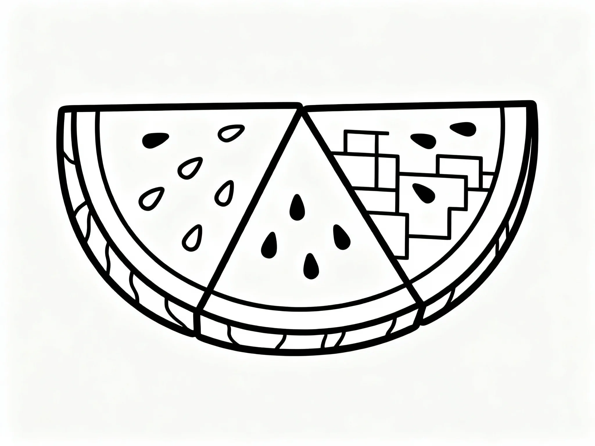 Watermelon Slice Quarters