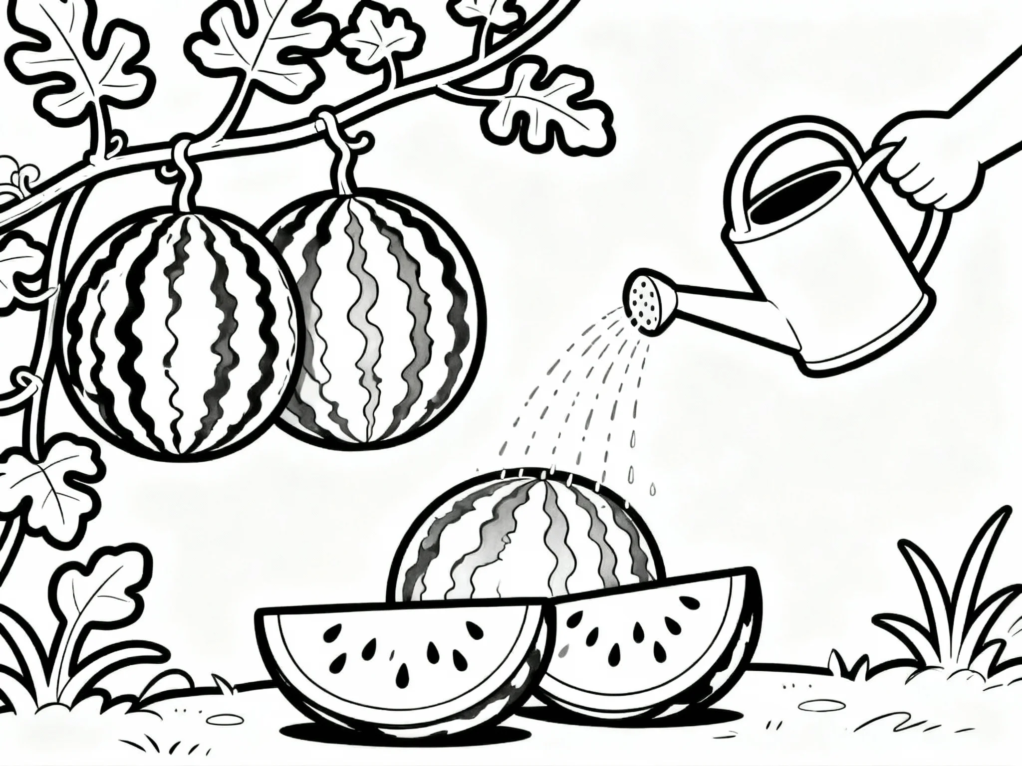 Watermelon and Watercan