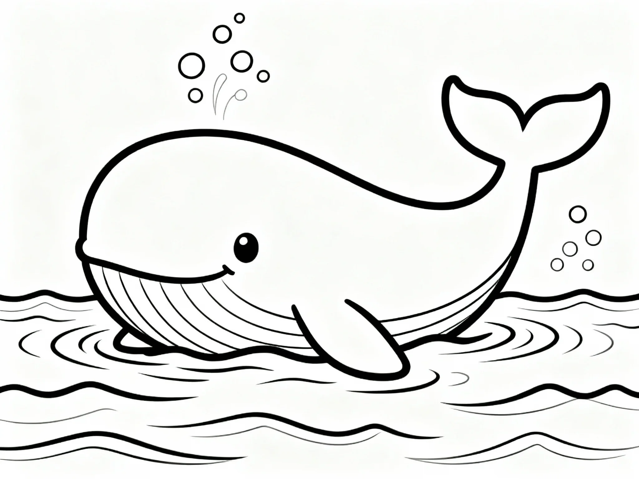 Friendly Whale in the Ocean