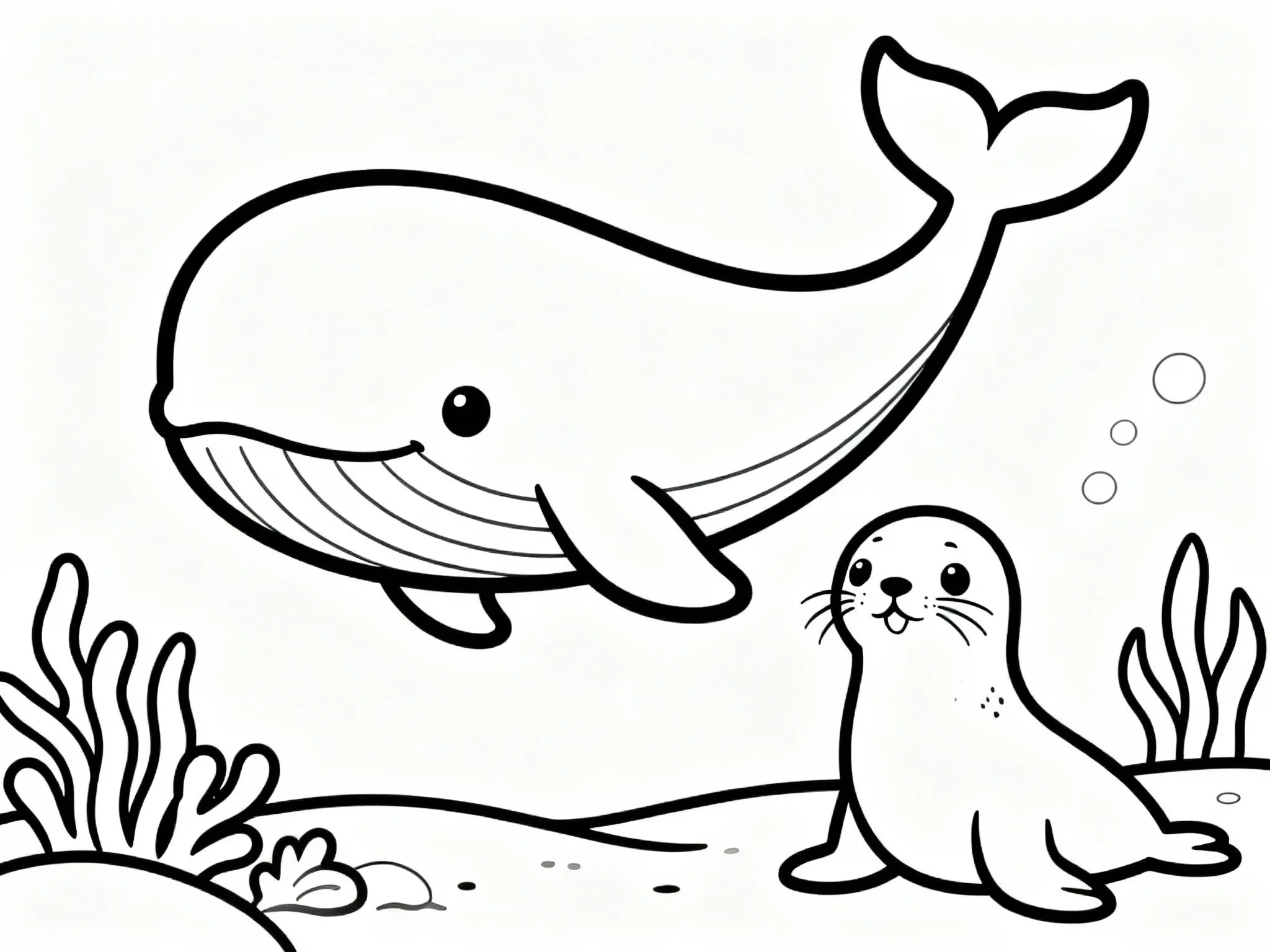 Whale with Sea Lion