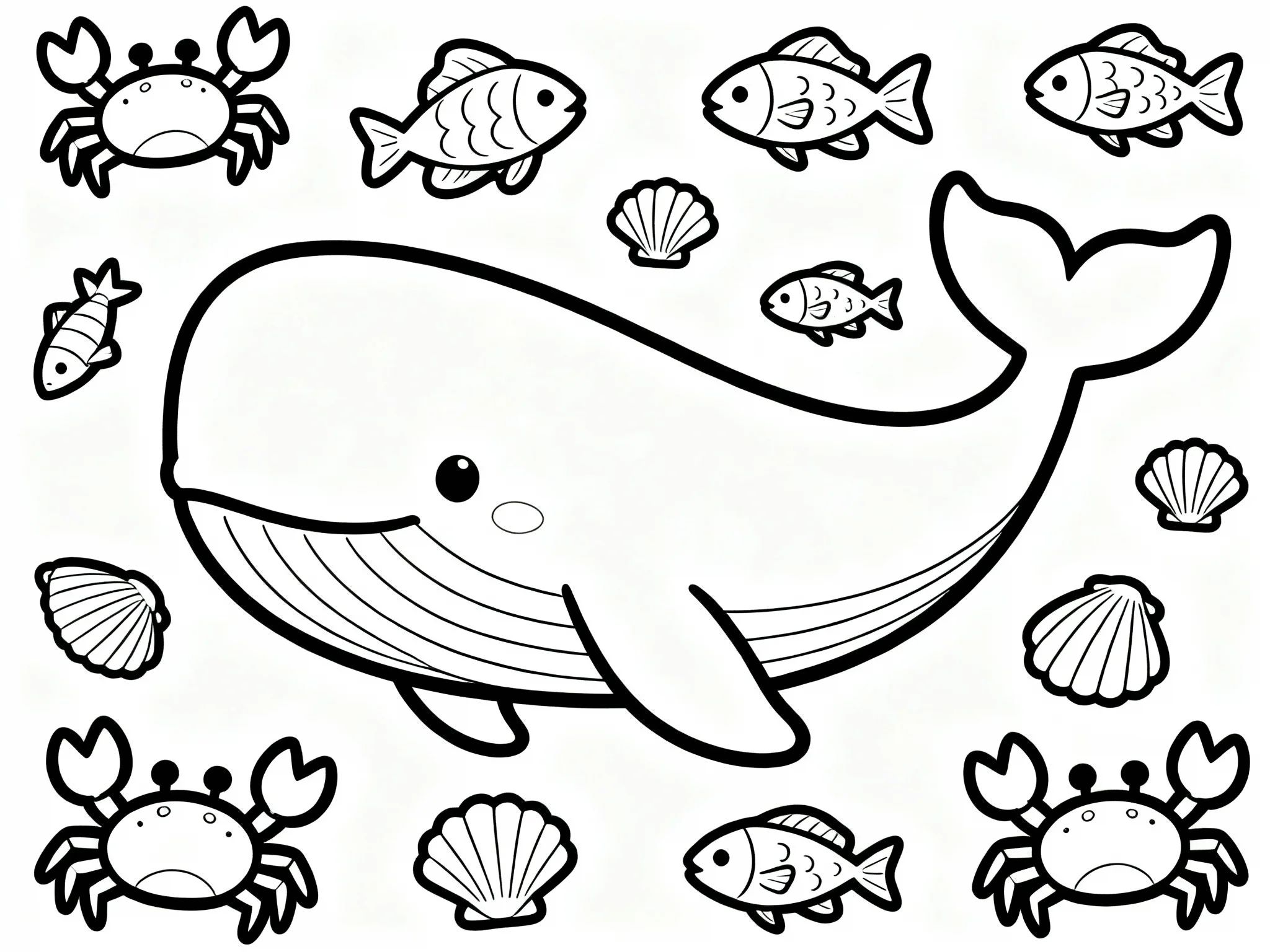 Whale with Ocean Friends