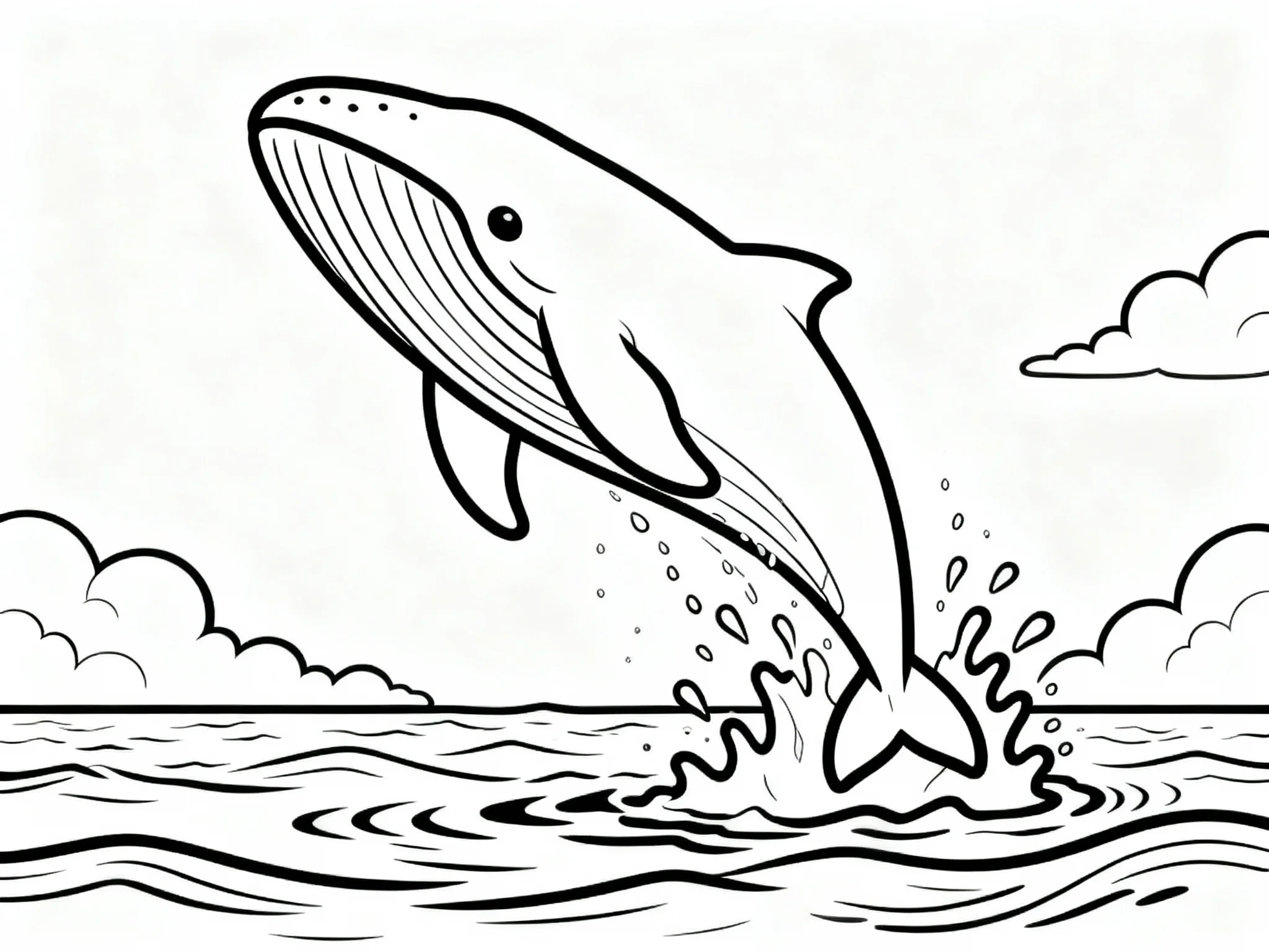 Whale Jumping Out of Water
