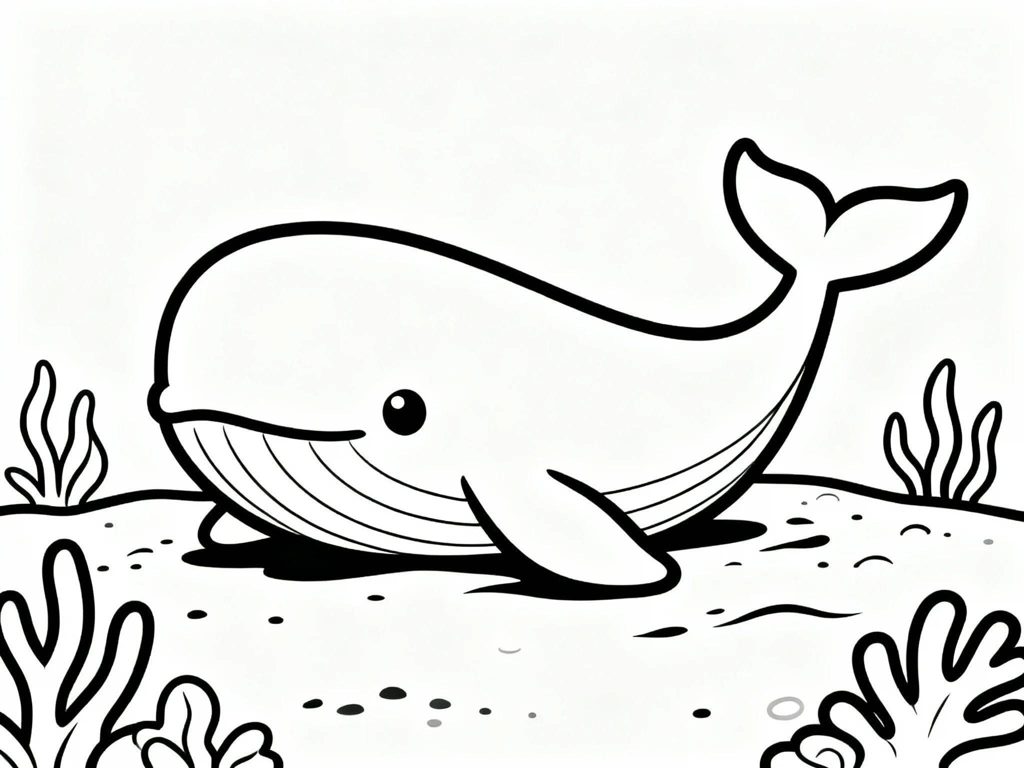 Whale Resting on Ocean Floor