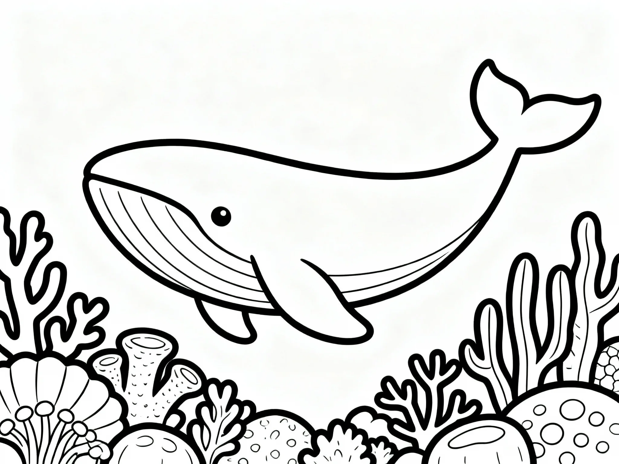 Whale in Coral Reef