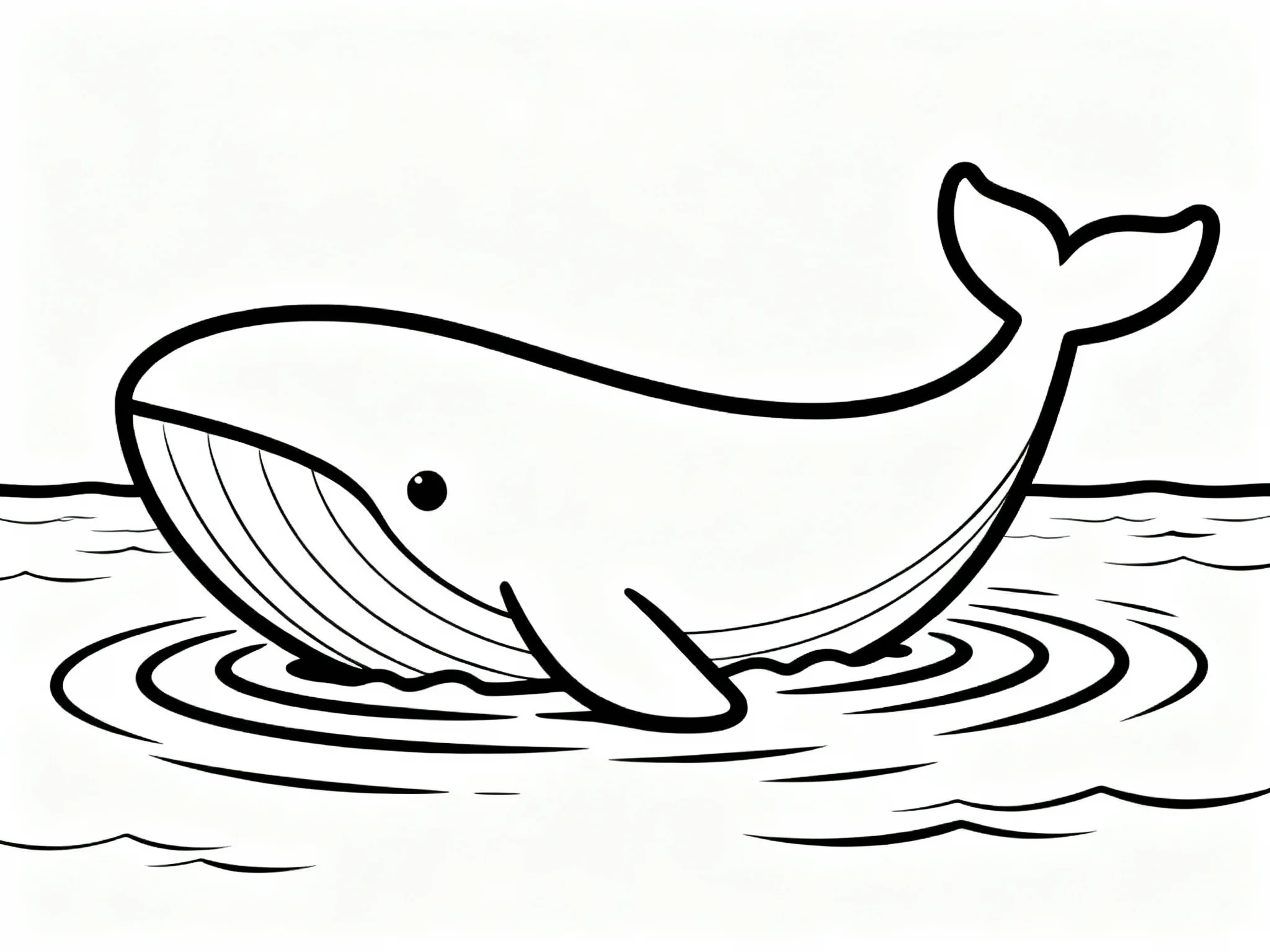 Whale Swimming Circles