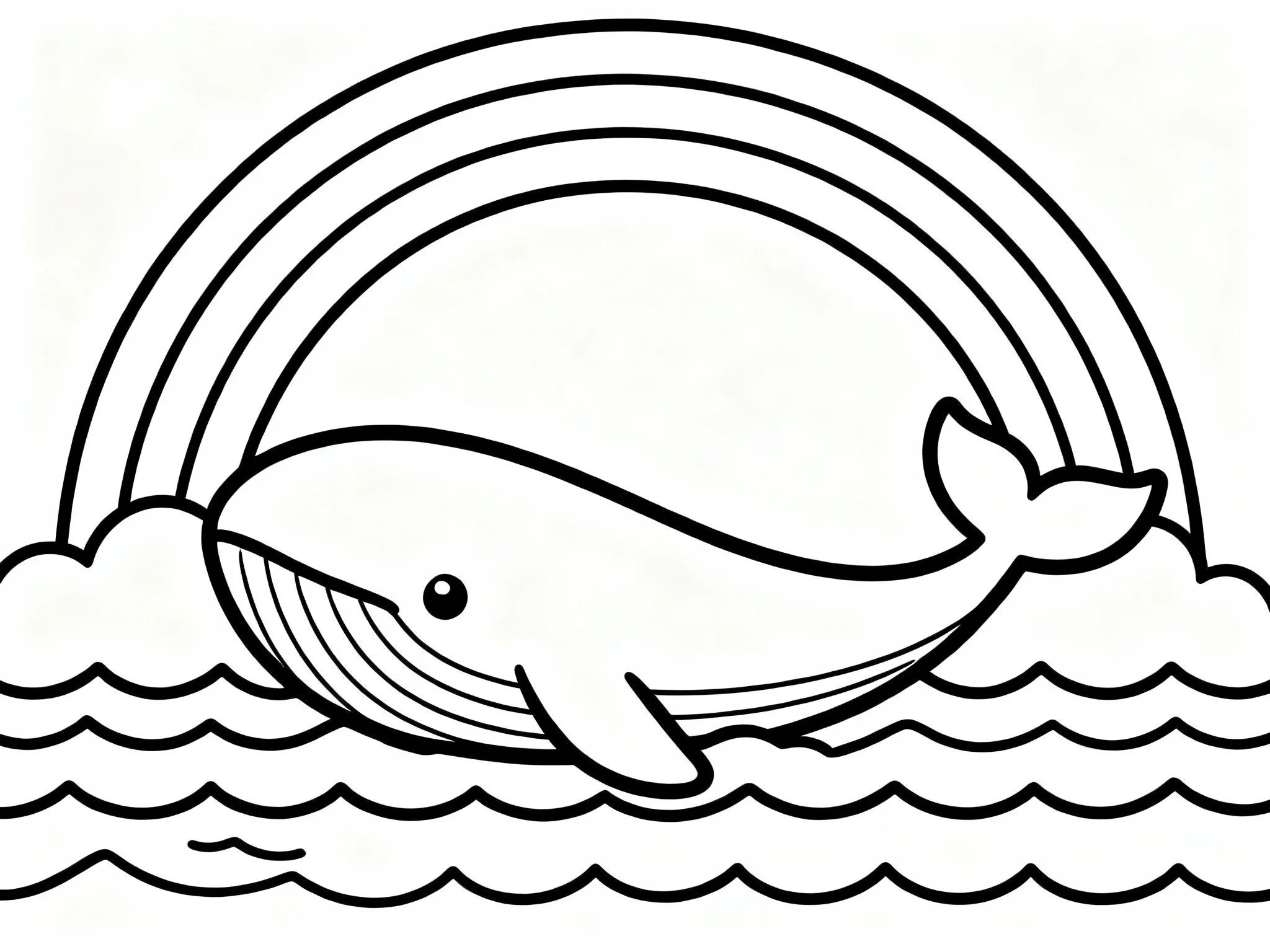 Whale Under Rainbow