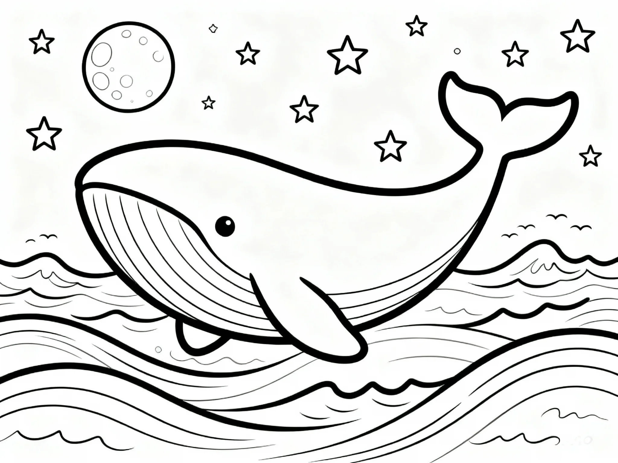 Whale Under the Stars