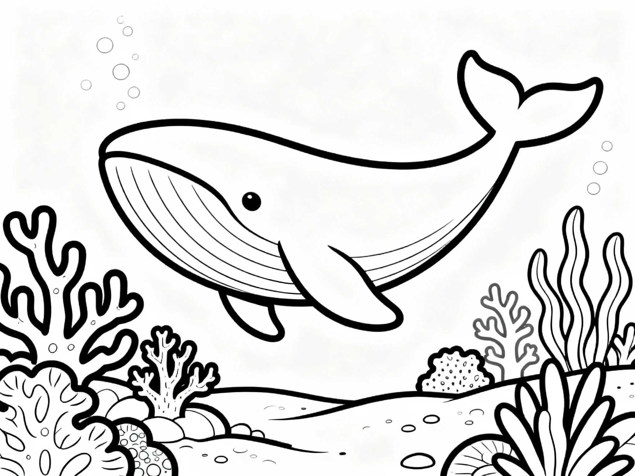Whale in Coral Garden