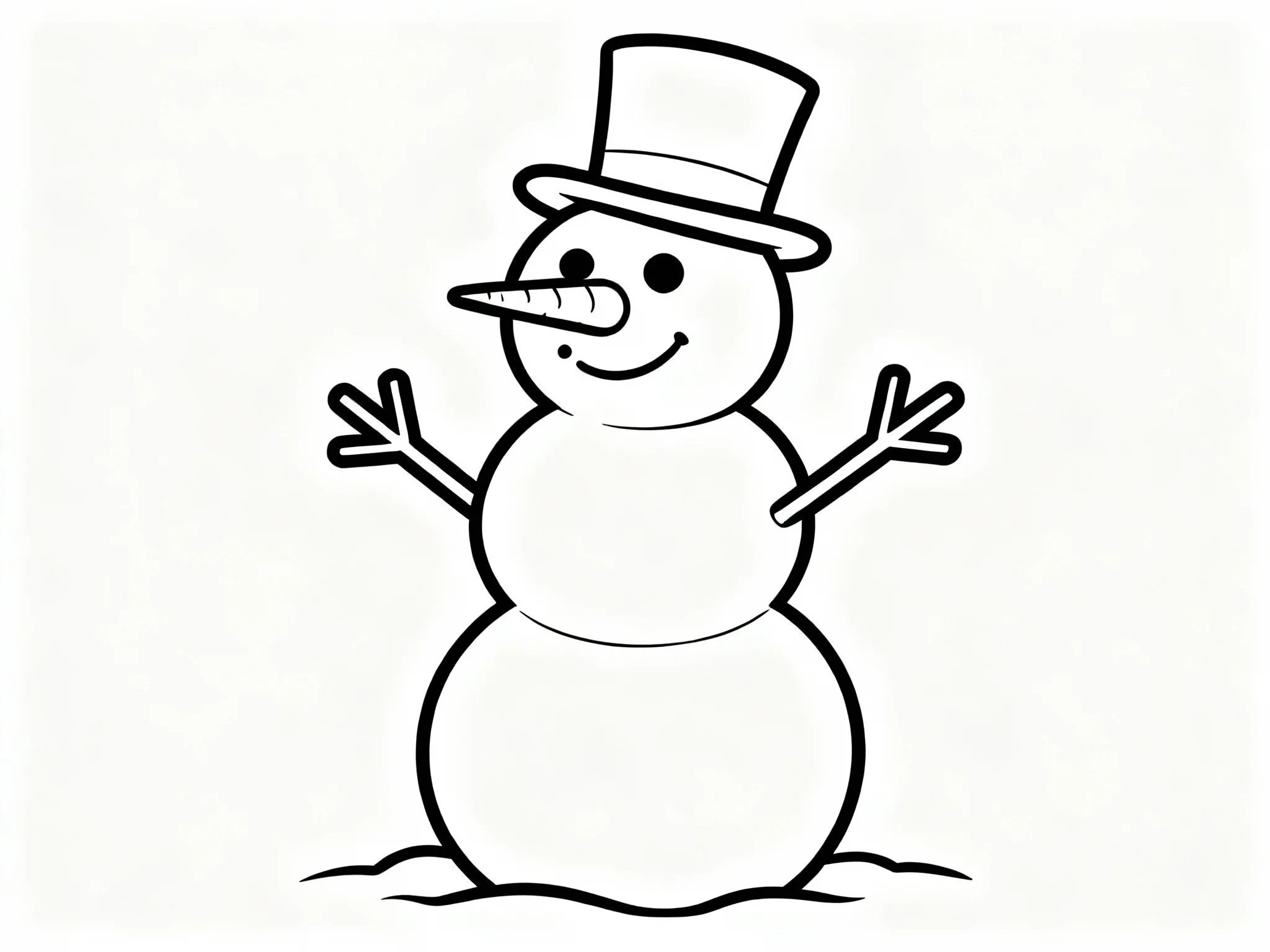 Snowman with Carrot Nose