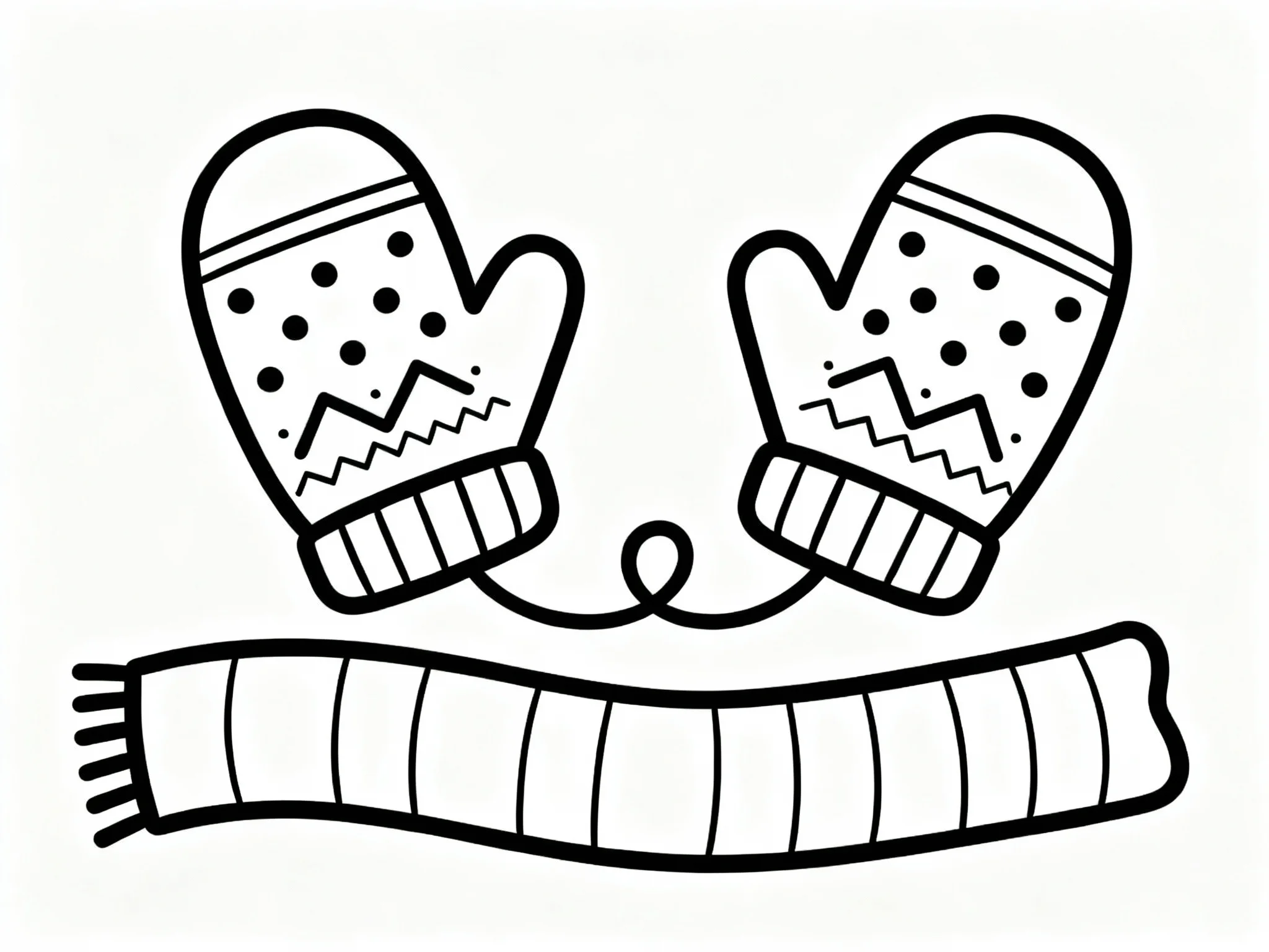 Winter Mittens and Scarf