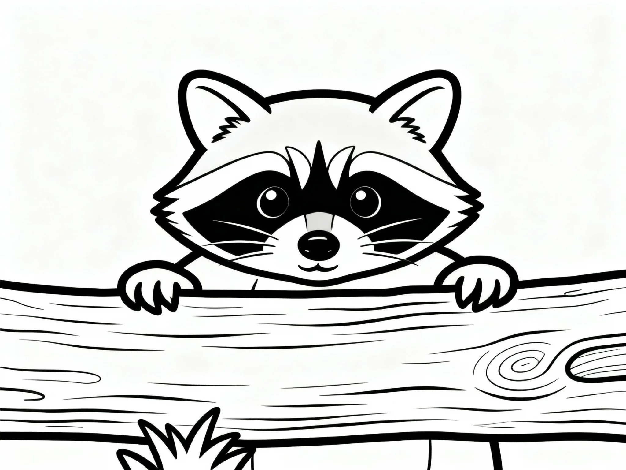 Raccoon Peeking