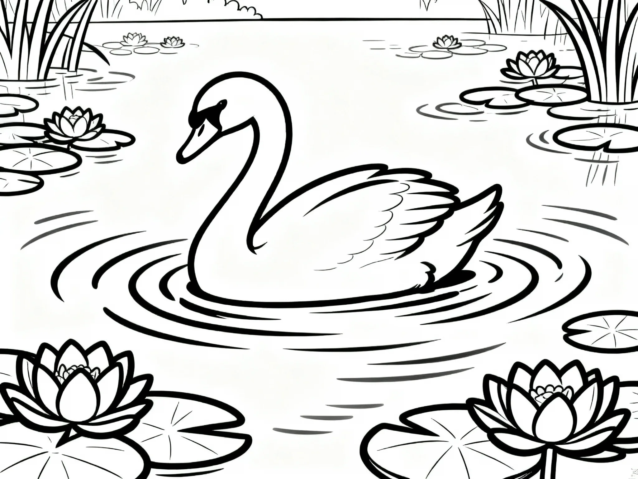 Swimming Swan